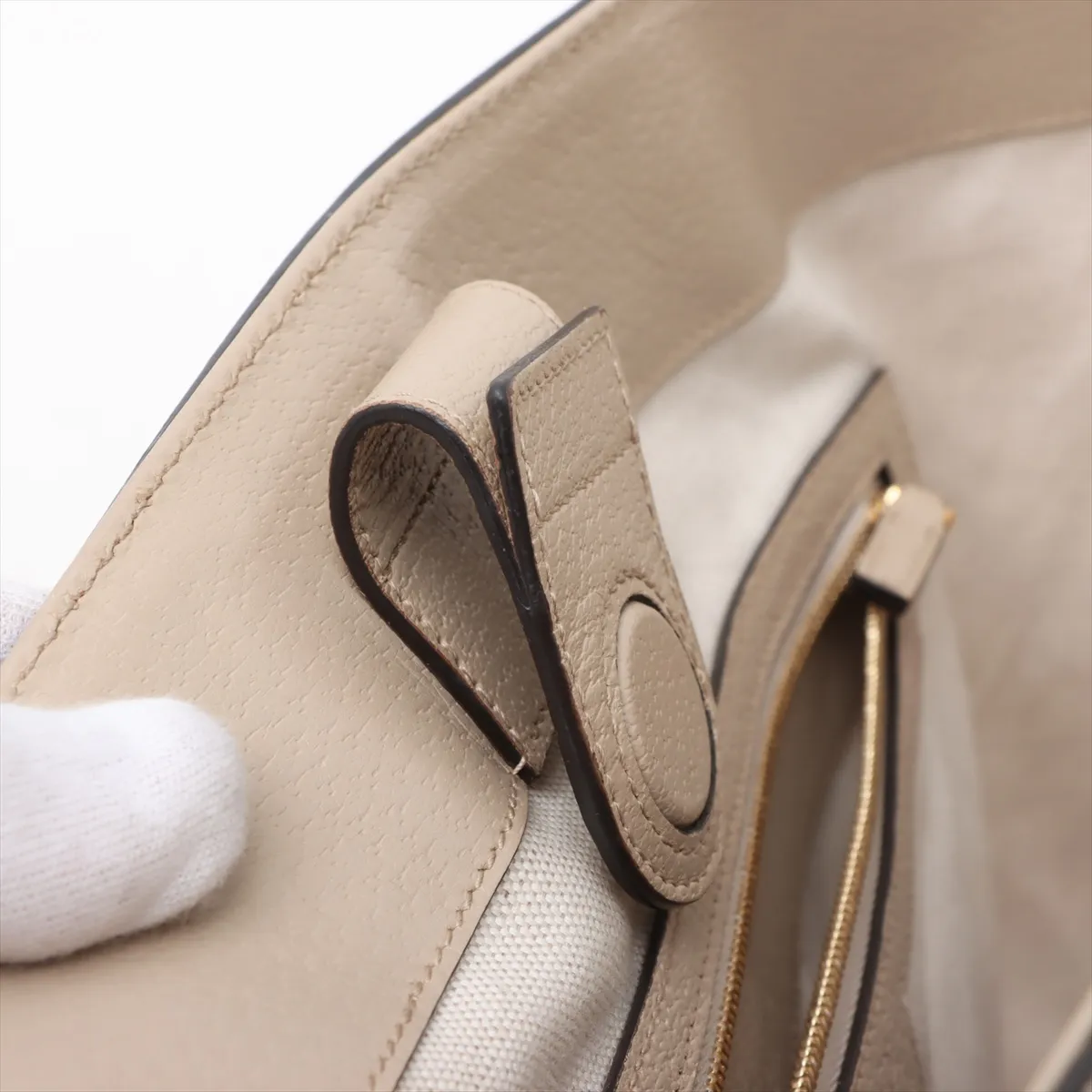 GG Supreme Ophidia PVC x Leather Tote Bag Beige 631685 — view 13