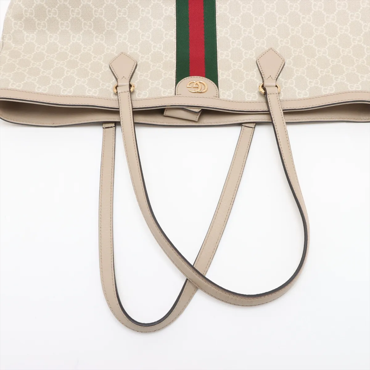 GG Supreme Ophidia PVC x Leather Tote Bag Beige 631685 — view 5