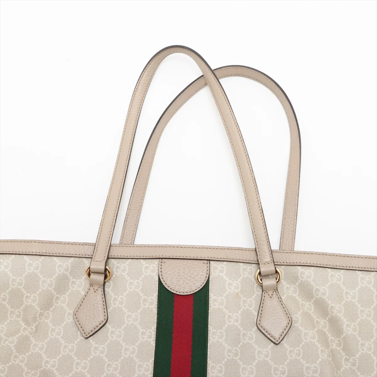 GG Supreme Ophidia PVC x Leather Tote Bag Beige 631685 — view 6