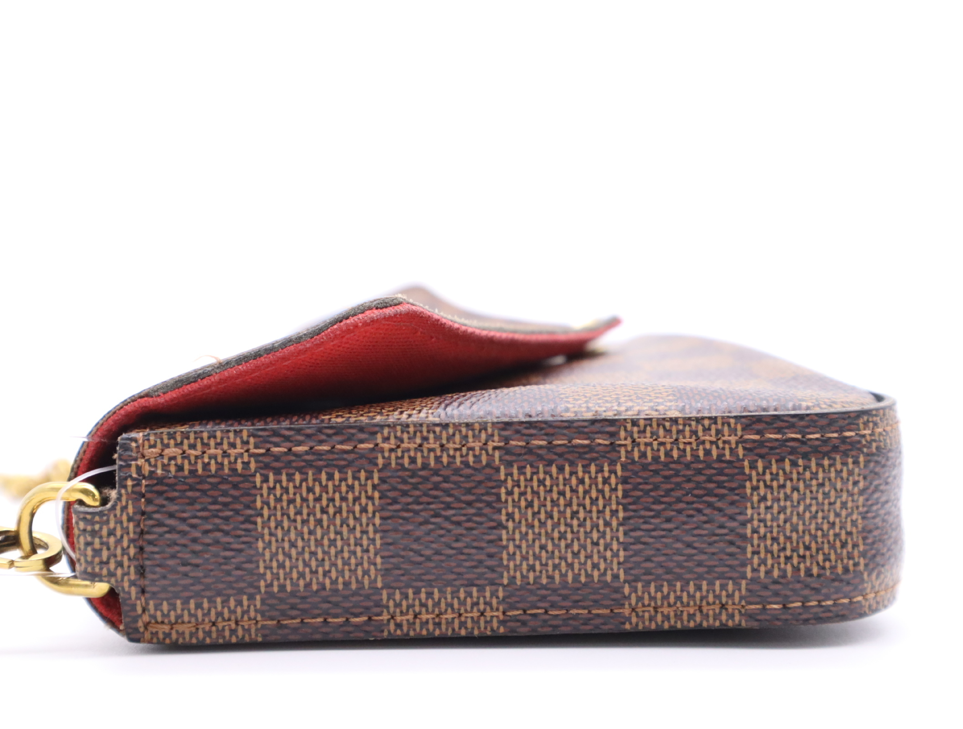 N63032 Damier Pochette Felicie Shoulder Bag with Shoulder Strap — view 3