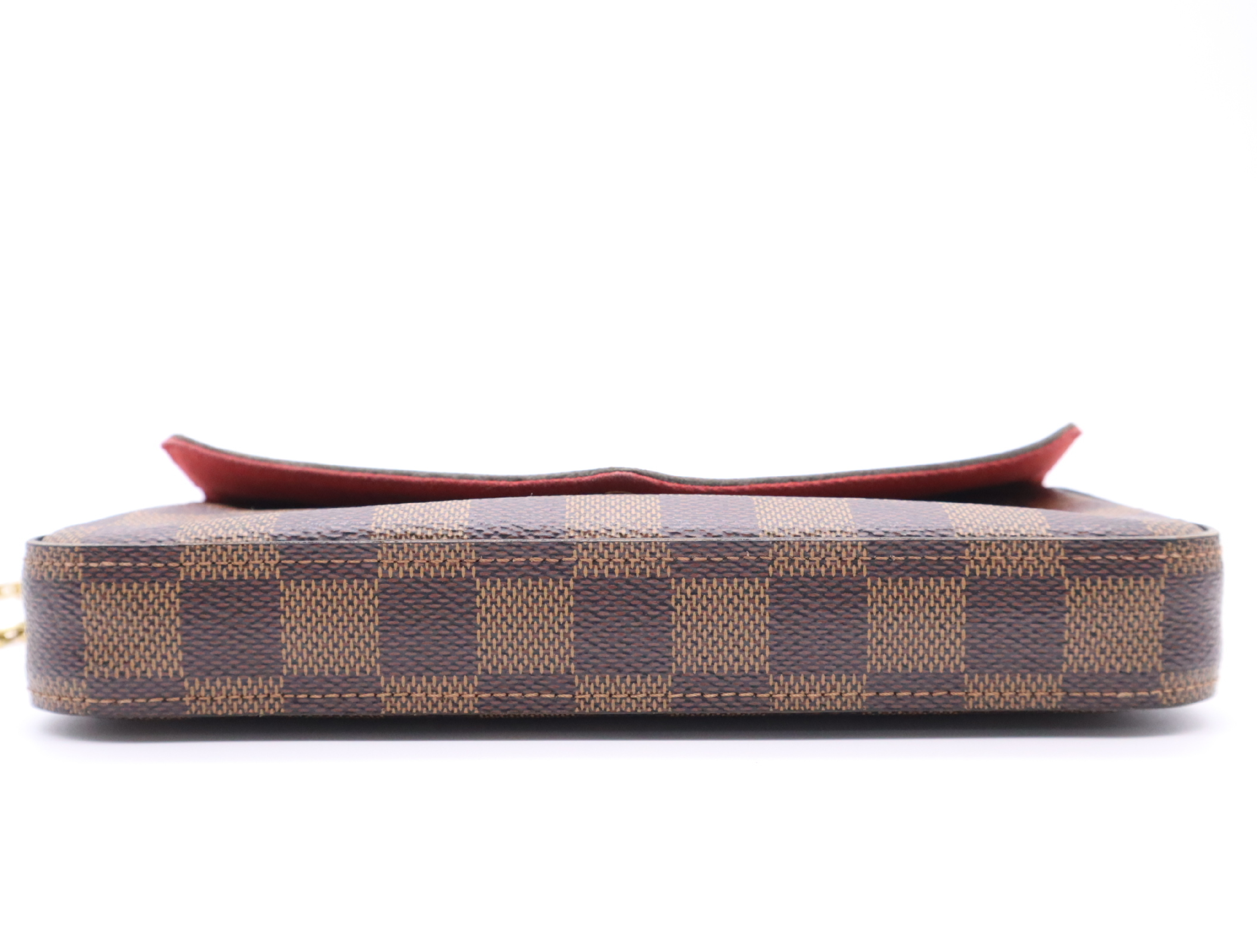 N63032 Damier Pochette Felicie Shoulder Bag with Shoulder Strap — view 4
