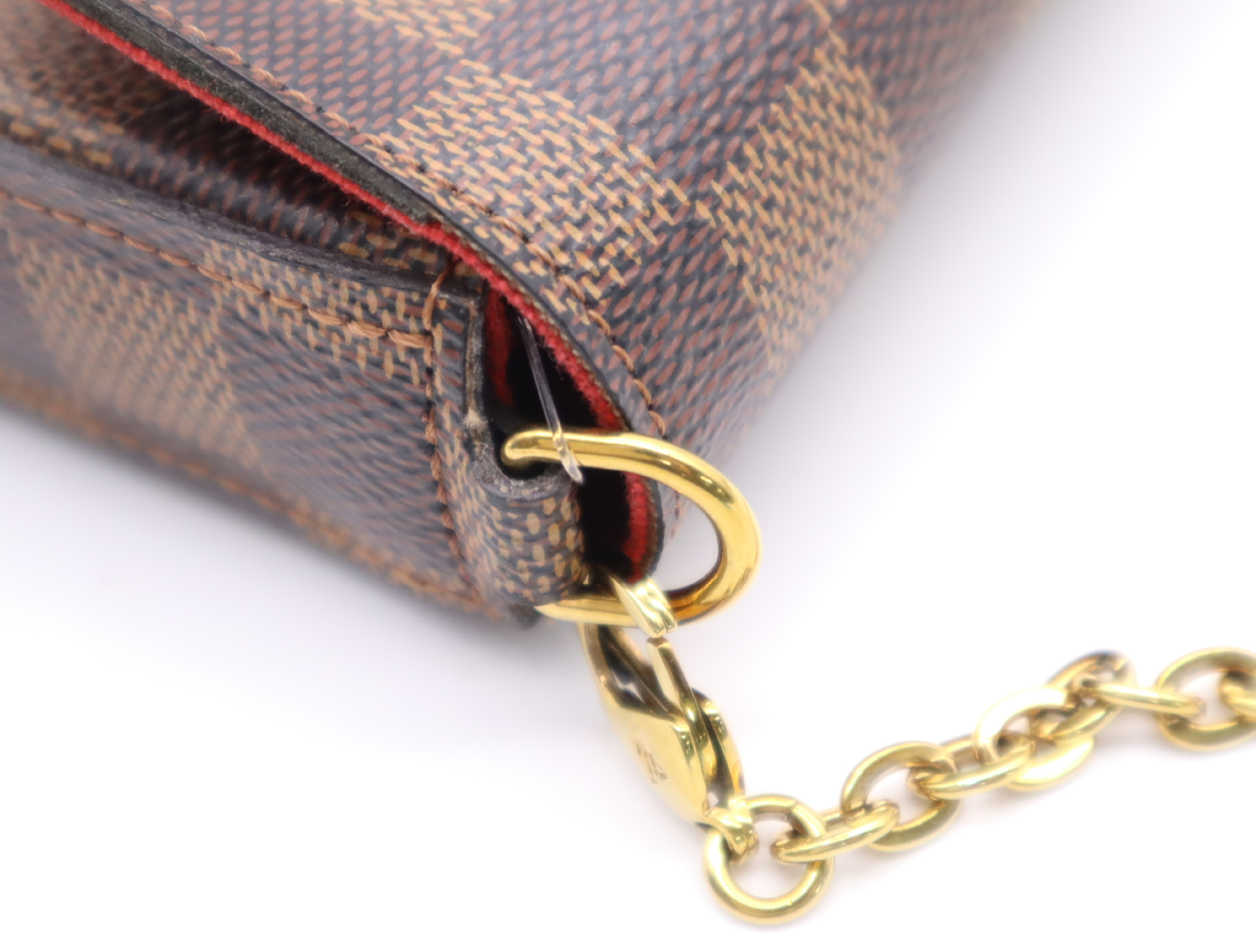 N63032 Damier Pochette Felicie Shoulder Bag with Shoulder Strap — view 8