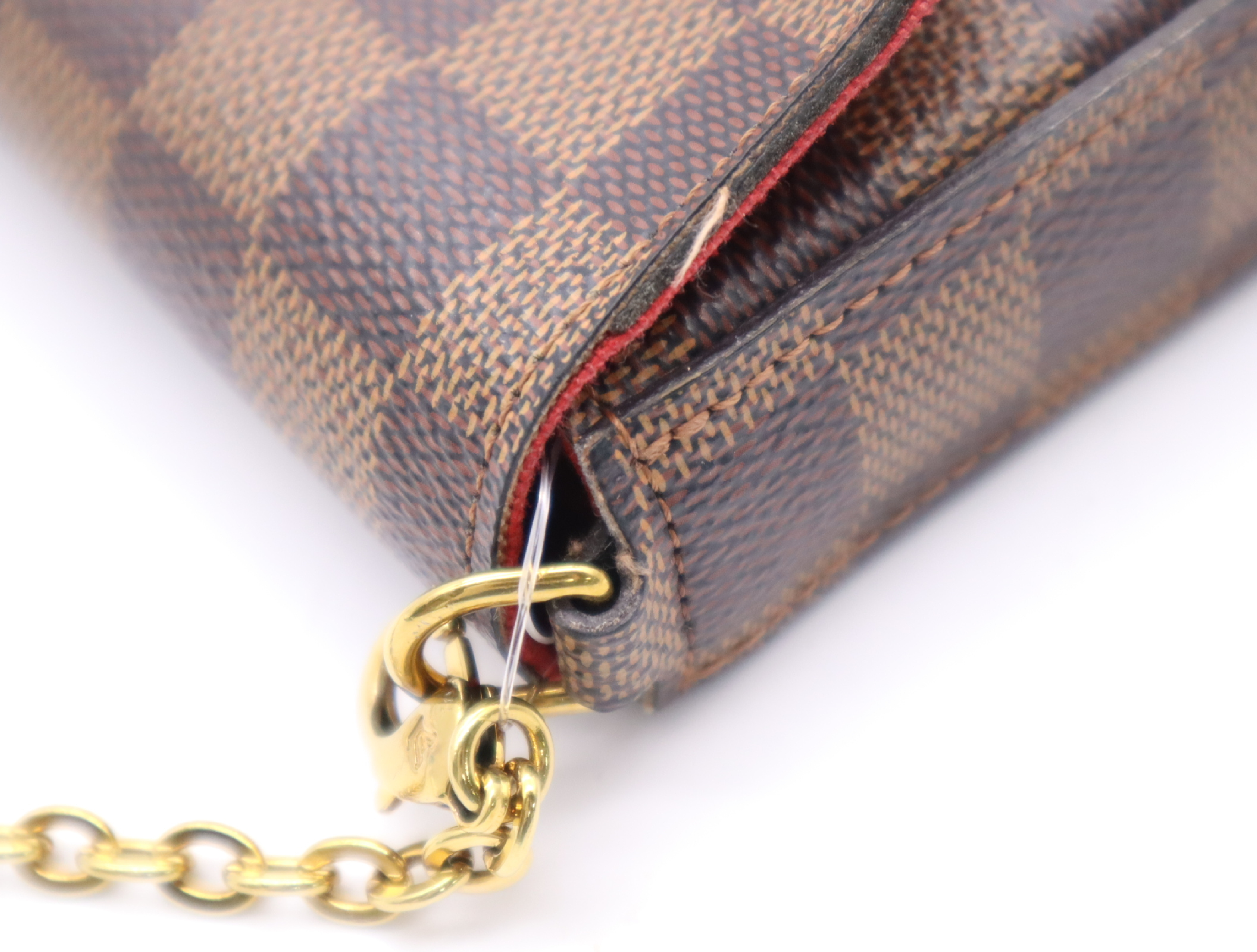 N63032 Damier Pochette Felicie Shoulder Bag with Shoulder Strap — view 9