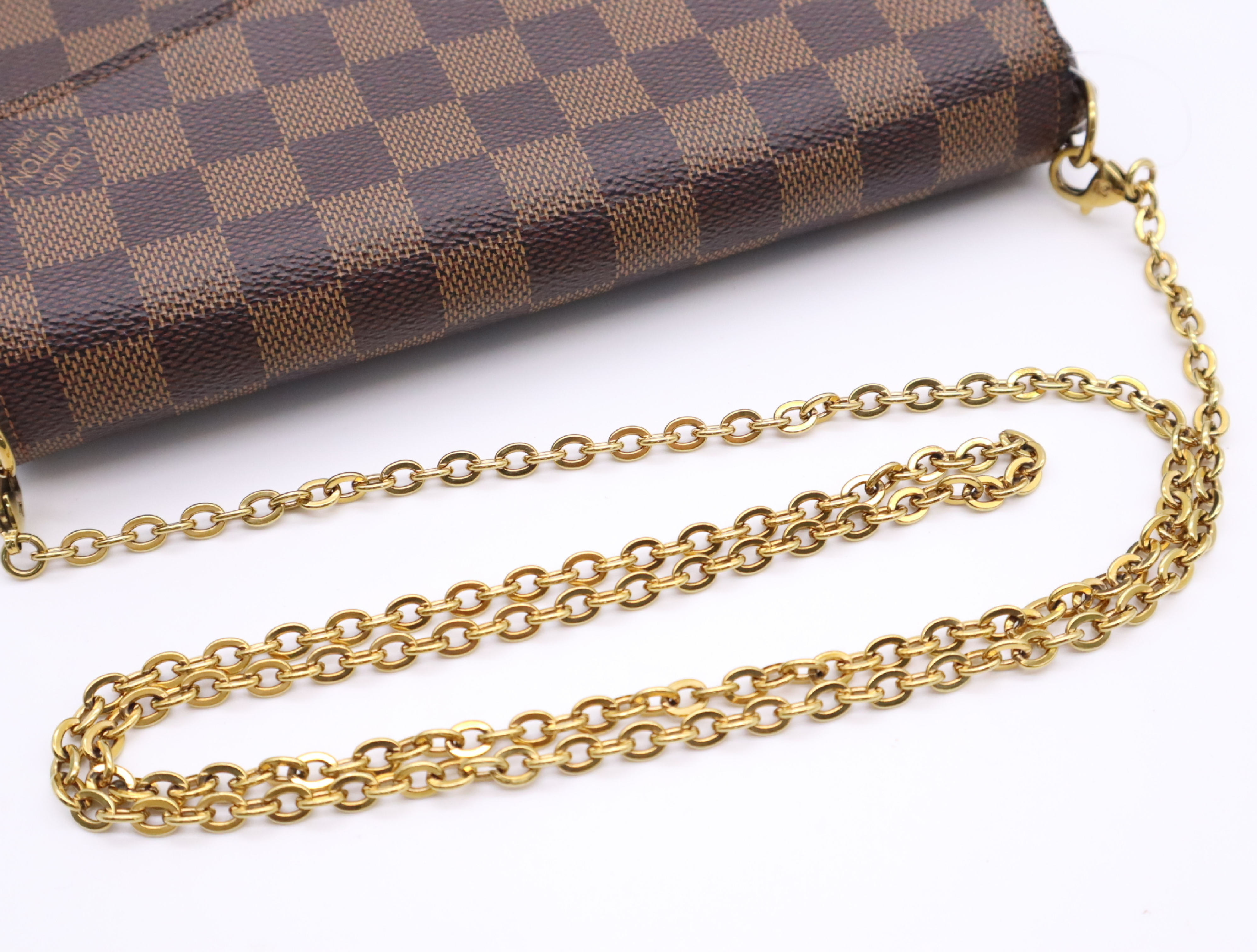 N63032 Damier Pochette Felicie Shoulder Bag with Shoulder Strap — view 10