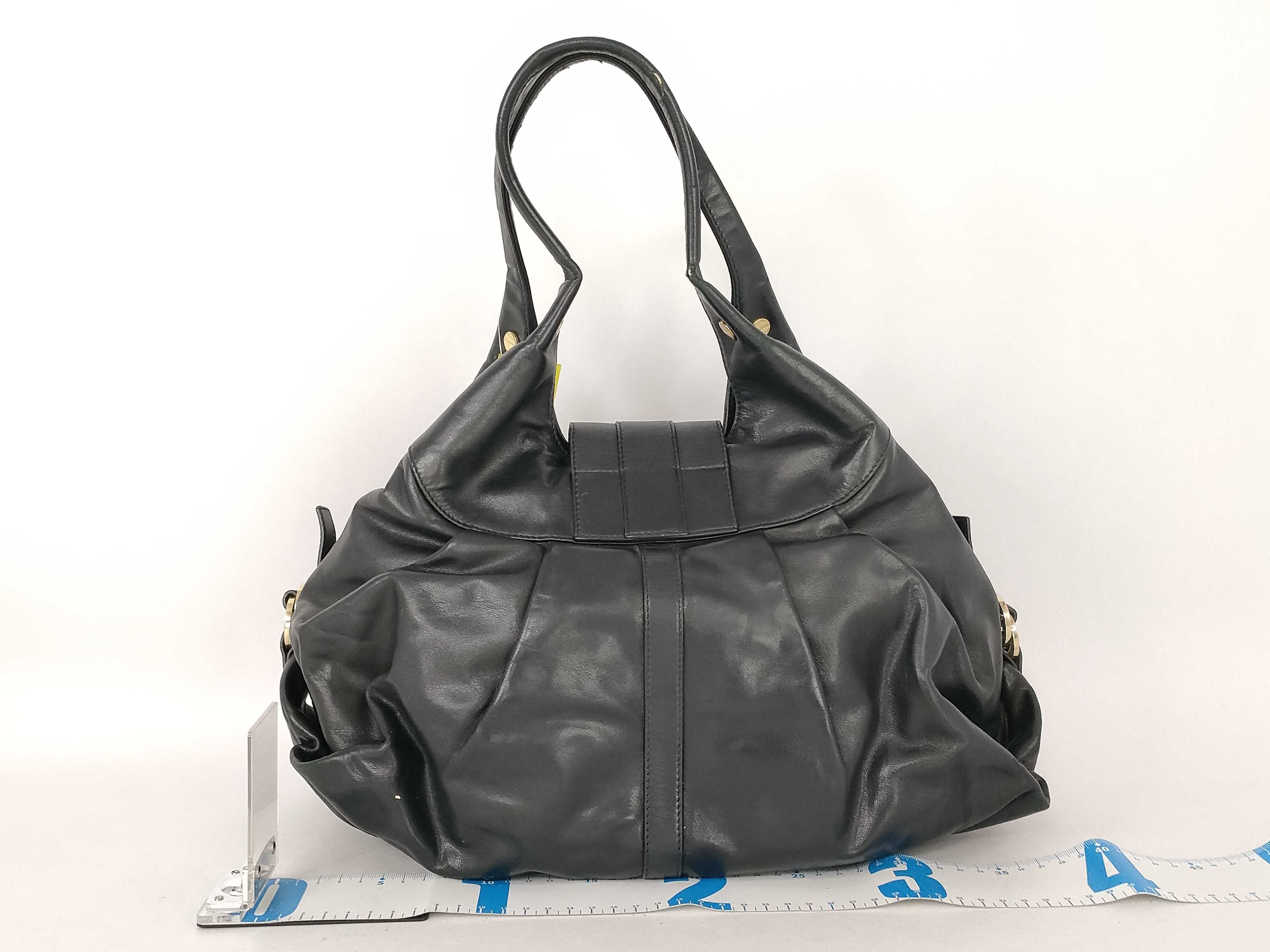 Chandra Calf Leather Black Handbag — view 2