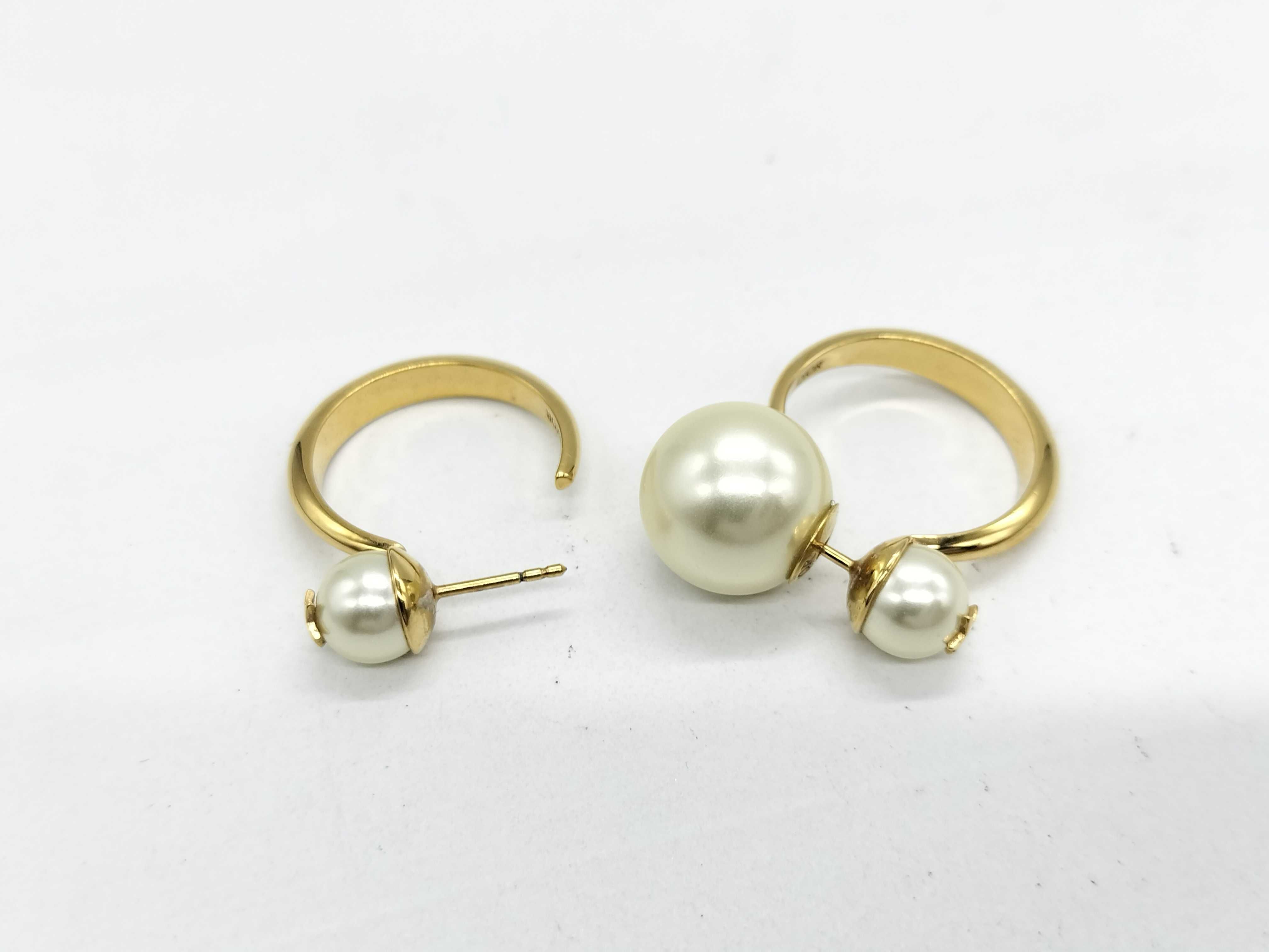 pearl earrings (one earring missing a pearl) — view 2