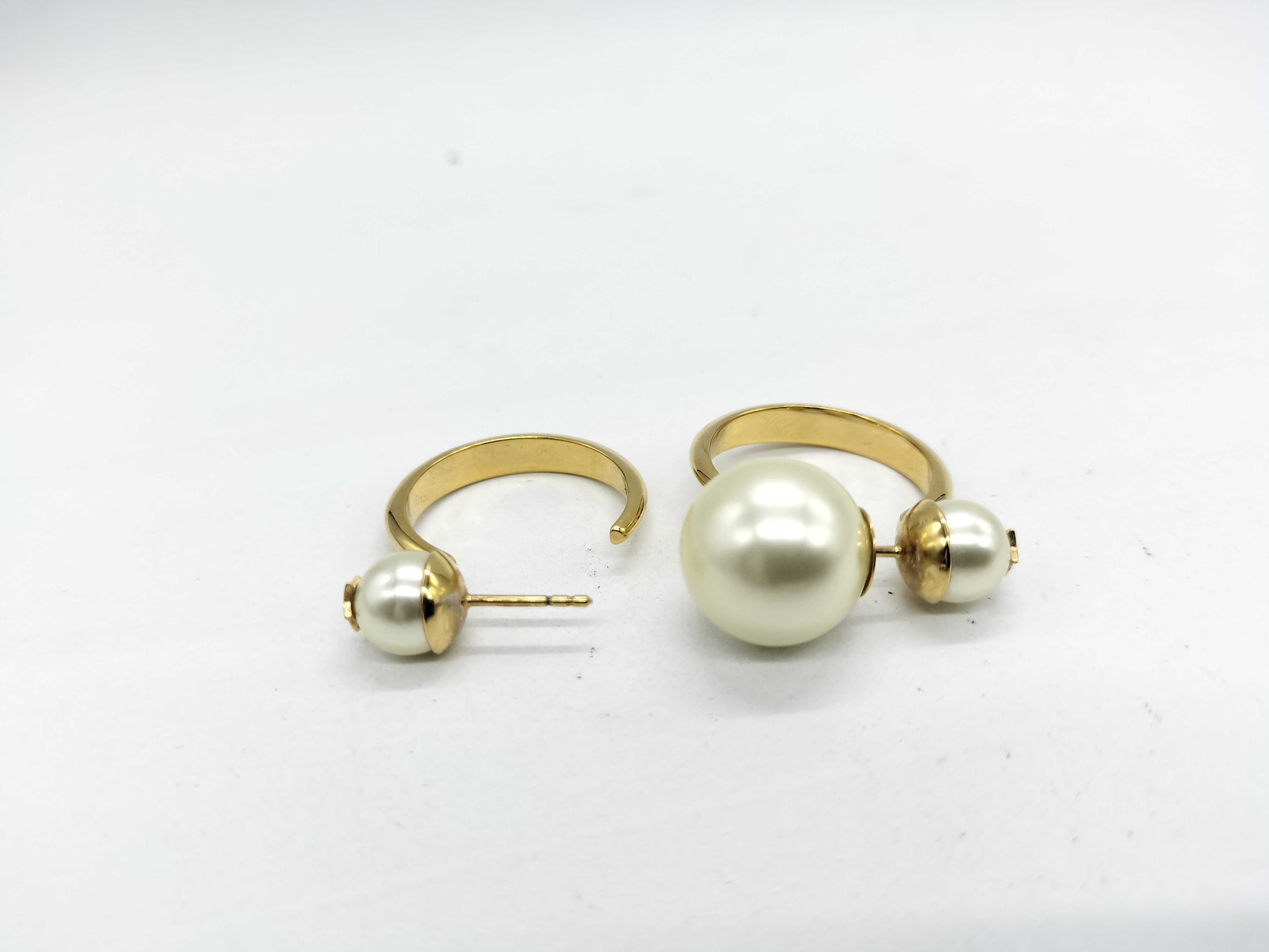 pearl earrings (one earring missing a pearl) — view 3