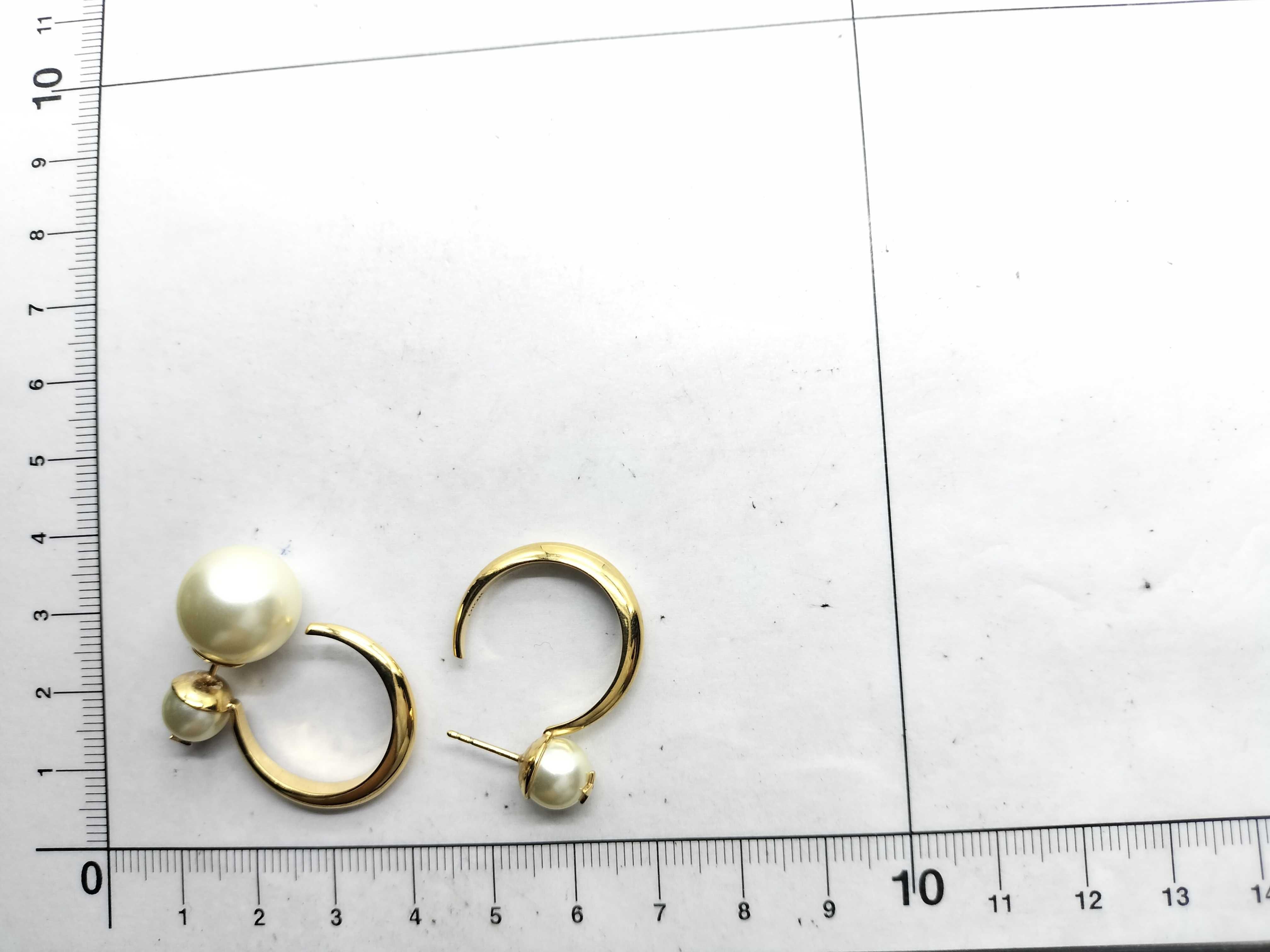 pearl earrings (one earring missing a pearl) — view 8