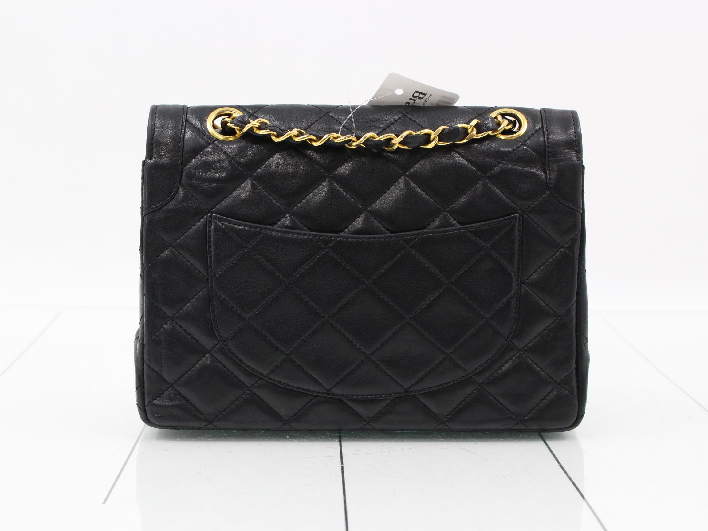 Paris Limited Edition Double Flap Matelassé Bag, Black — view 2