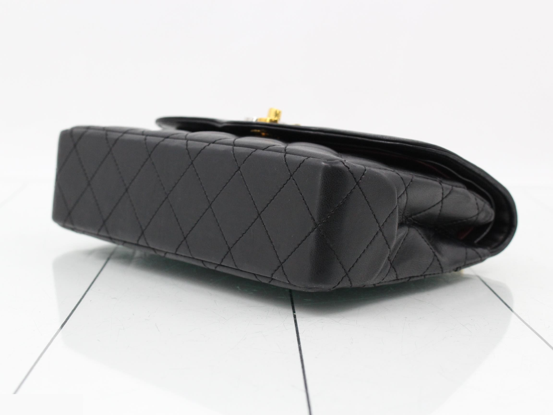 Paris Limited Edition Double Flap Matelassé Bag, Black — view 6