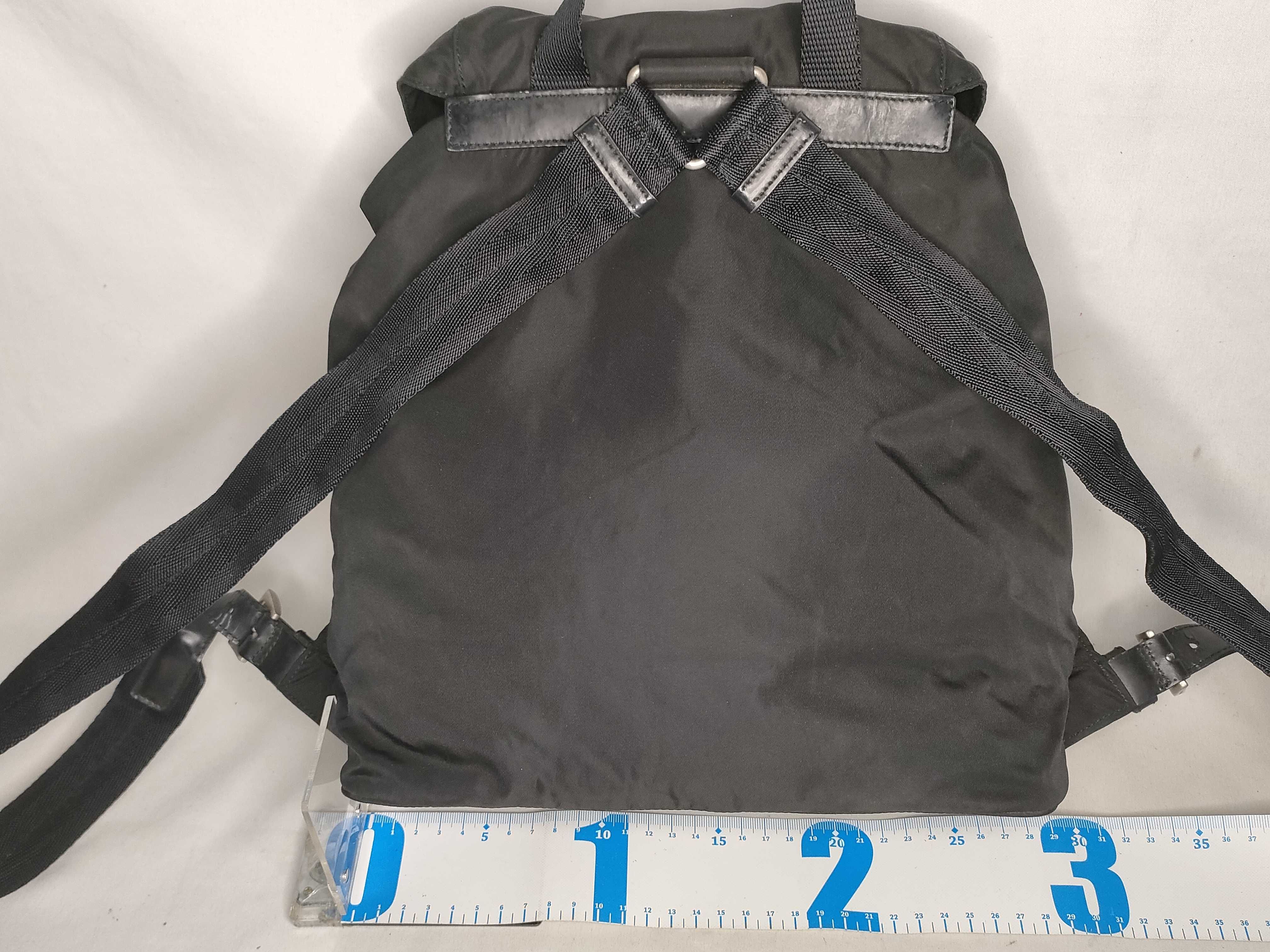 nylon backpack, black, small size. — view 2