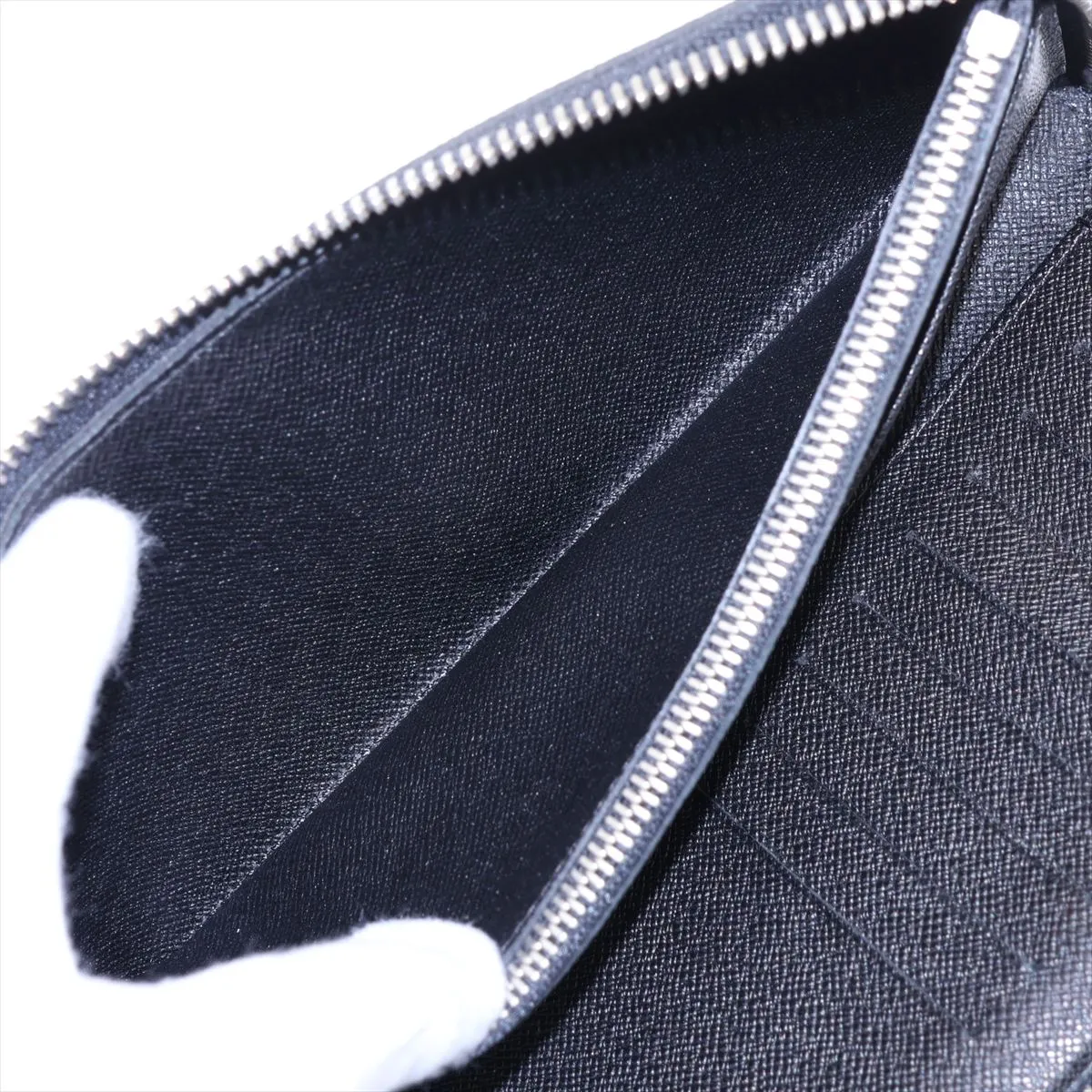 Damier Graphite Zippy Wallet Vertical N63095 CA2152 Black Round Zip Wallet with Initials — view 4