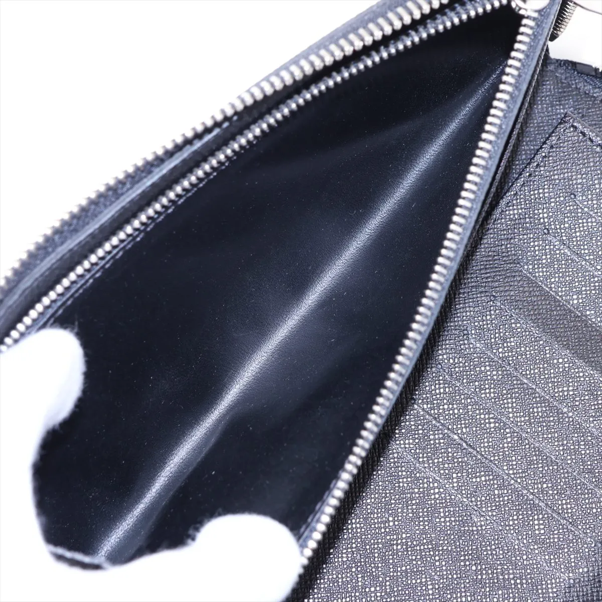 Damier Graphite Zippy Wallet Vertical N63095 CA2152 Black Round Zip Wallet with Initials — view 6