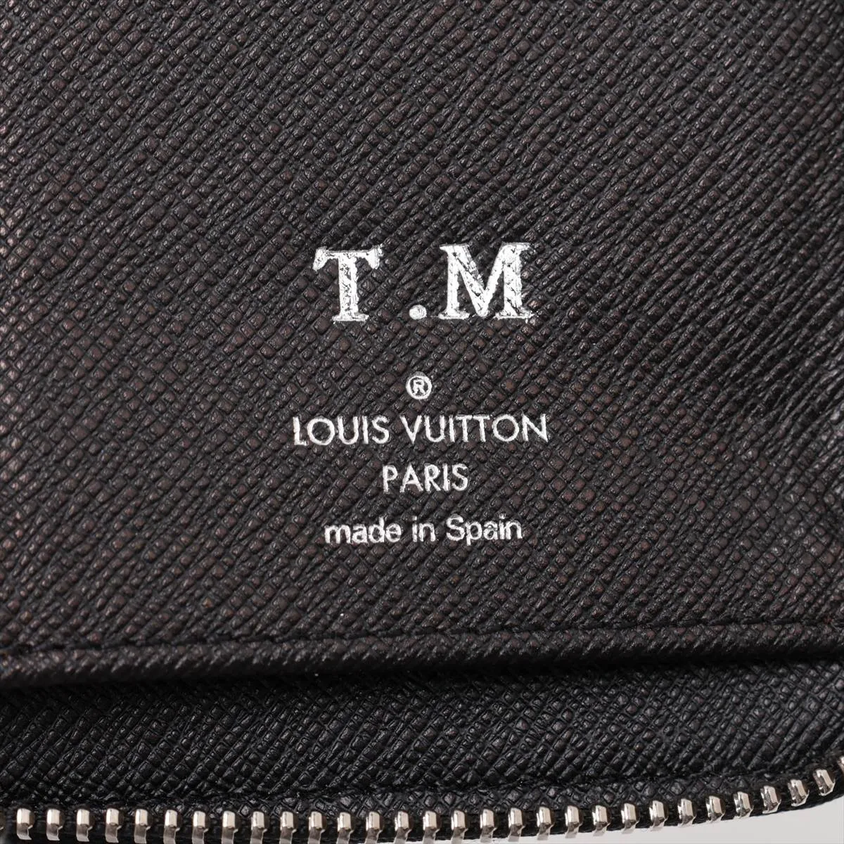 Damier Graphite Zippy Wallet Vertical N63095 CA2152 Black Round Zip Wallet with Initials — view 7