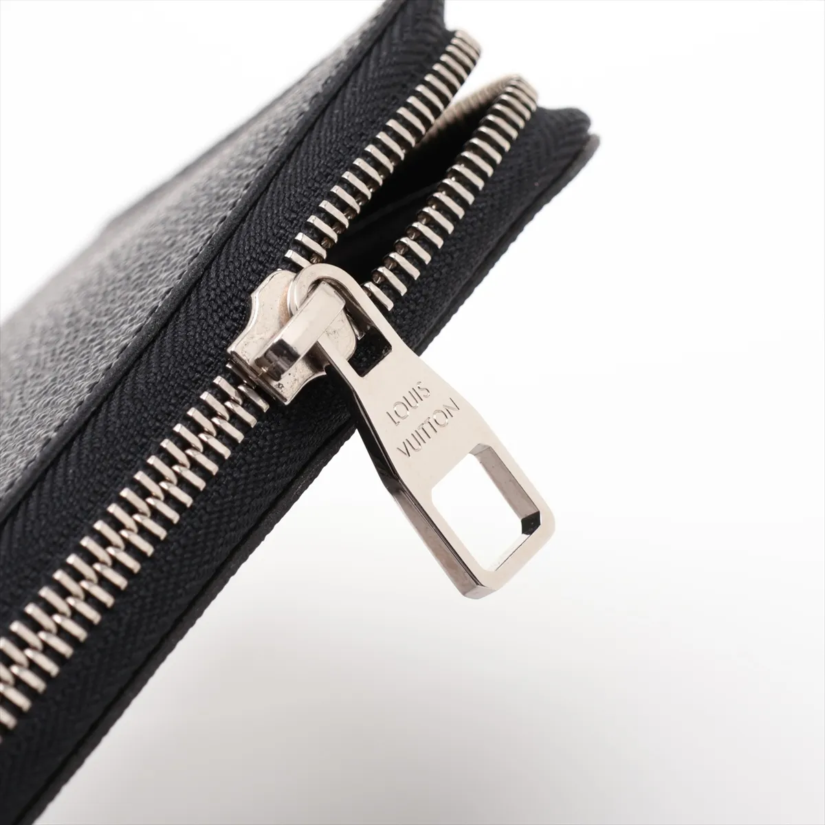 Damier Graphite Zippy Wallet Vertical N63095 CA2152 Black Round Zip Wallet with Initials — view 9