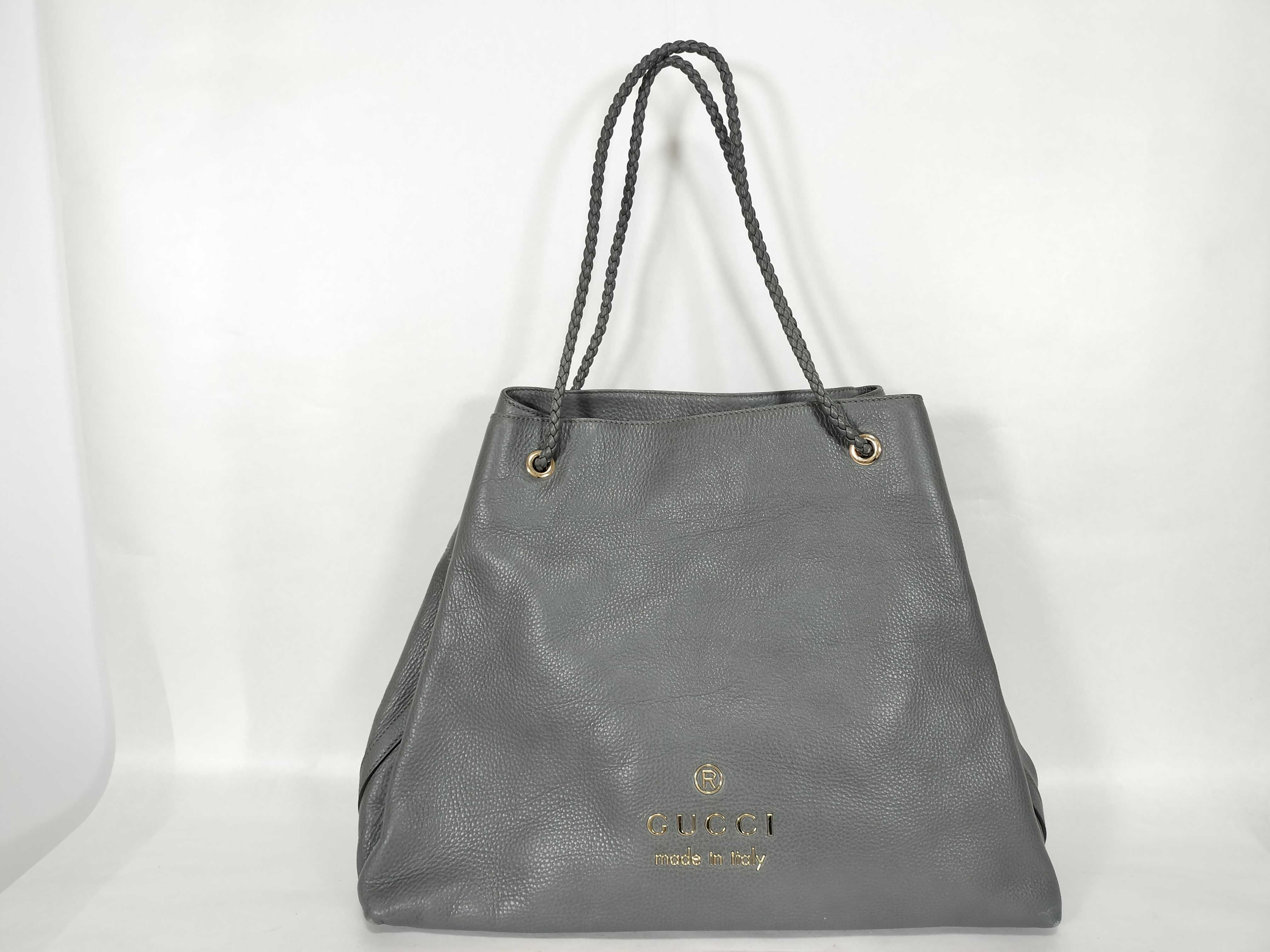 Leather Tote Bag, Gray Tote Bag