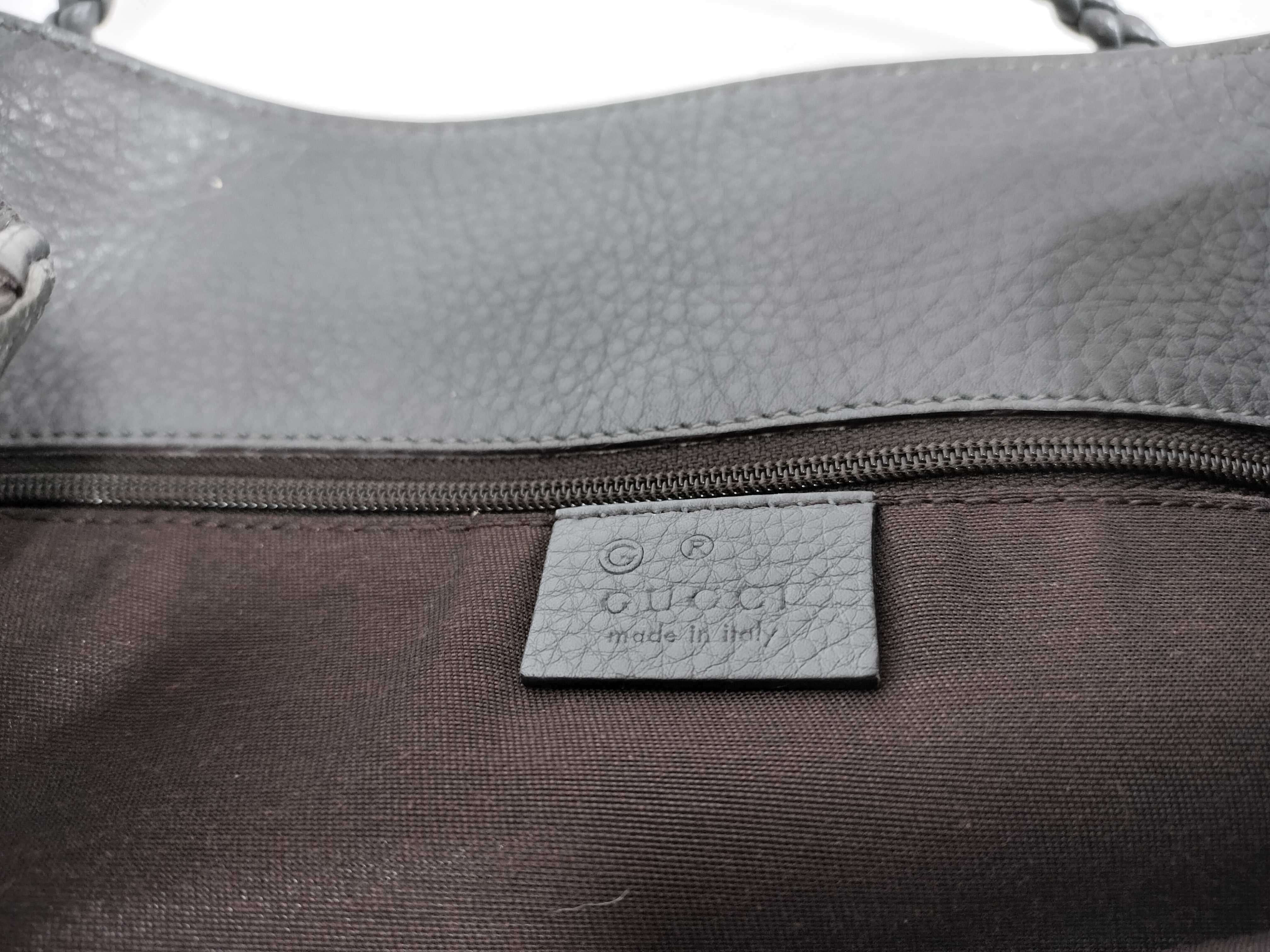 Leather Tote Bag, Gray Tote Bag — view 11