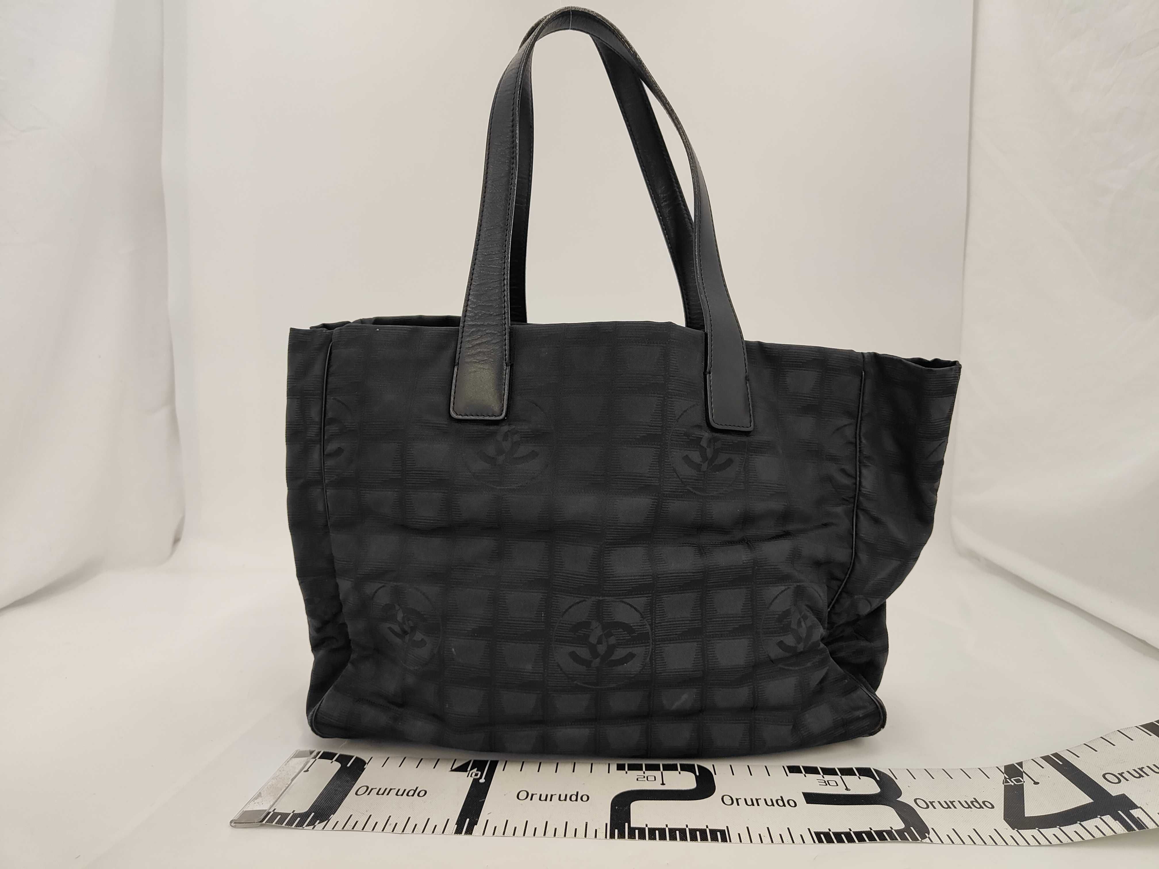 New Travel Line Nylon Handbag, Black with Gold Hardware, Tote Bag — view 2