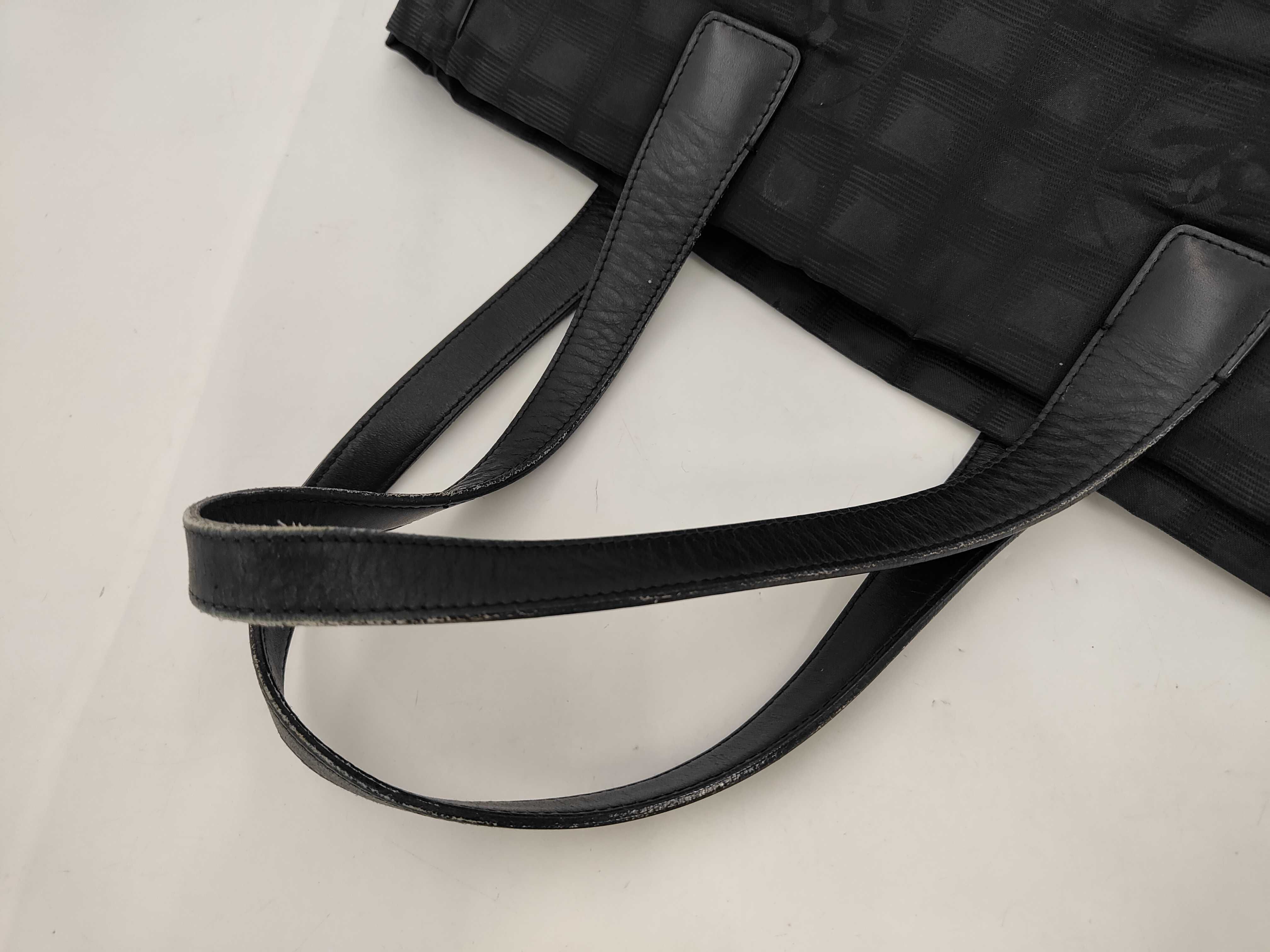New Travel Line Nylon Handbag, Black with Gold Hardware, Tote Bag — view 4