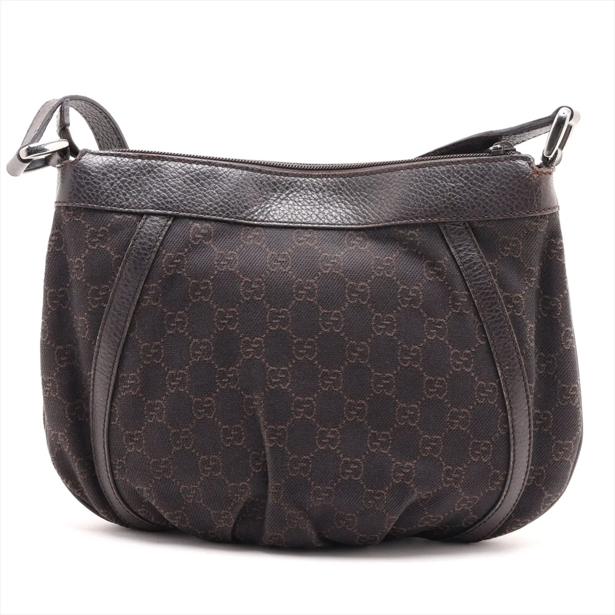 GG Canvas Abbey 265691 Canvas x Leather Shoulder Bag Brown — view 2