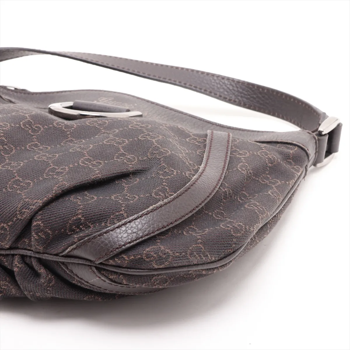 GG Canvas Abbey 265691 Canvas x Leather Shoulder Bag Brown — view 3