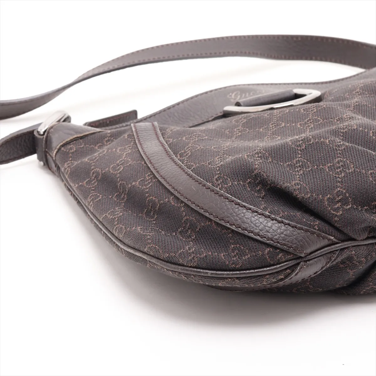 GG Canvas Abbey 265691 Canvas x Leather Shoulder Bag Brown — view 4
