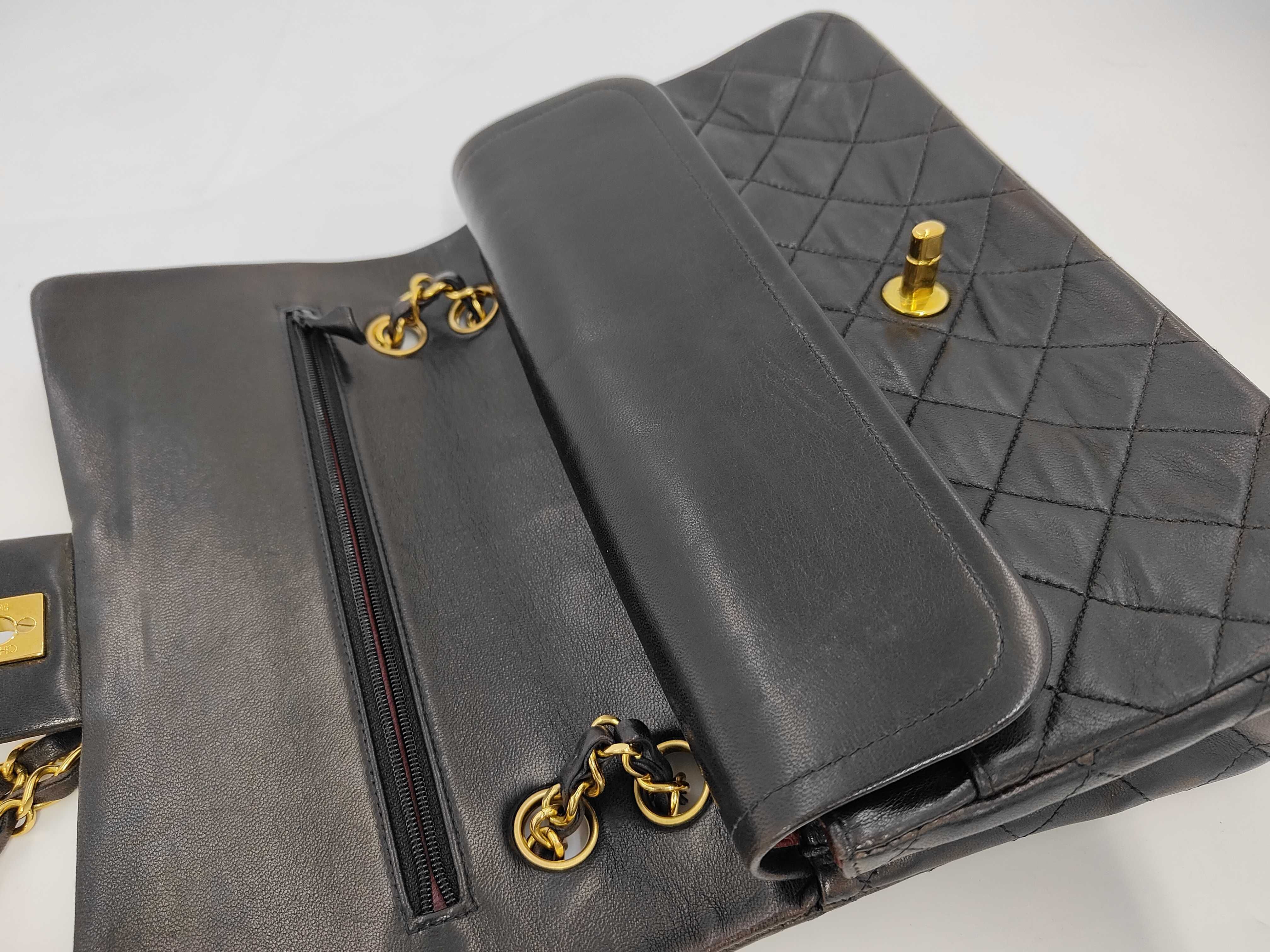 Matelassé 25 Lambskin Shoulder Bag with Gold Hardware, Black, WW 3221409 — view 6
