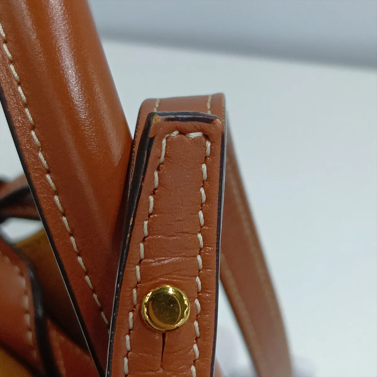 Mini Vertical Cabas PVC x Leather 2-Way Handbag Brown — view 14