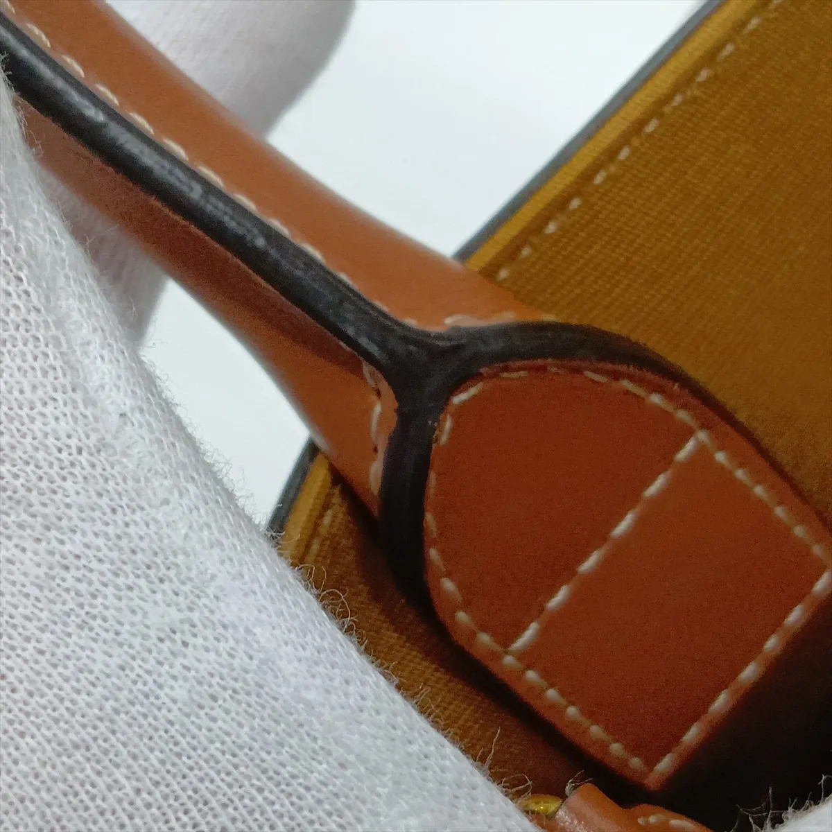 Mini Vertical Cabas PVC x Leather 2-Way Handbag Brown — view 10