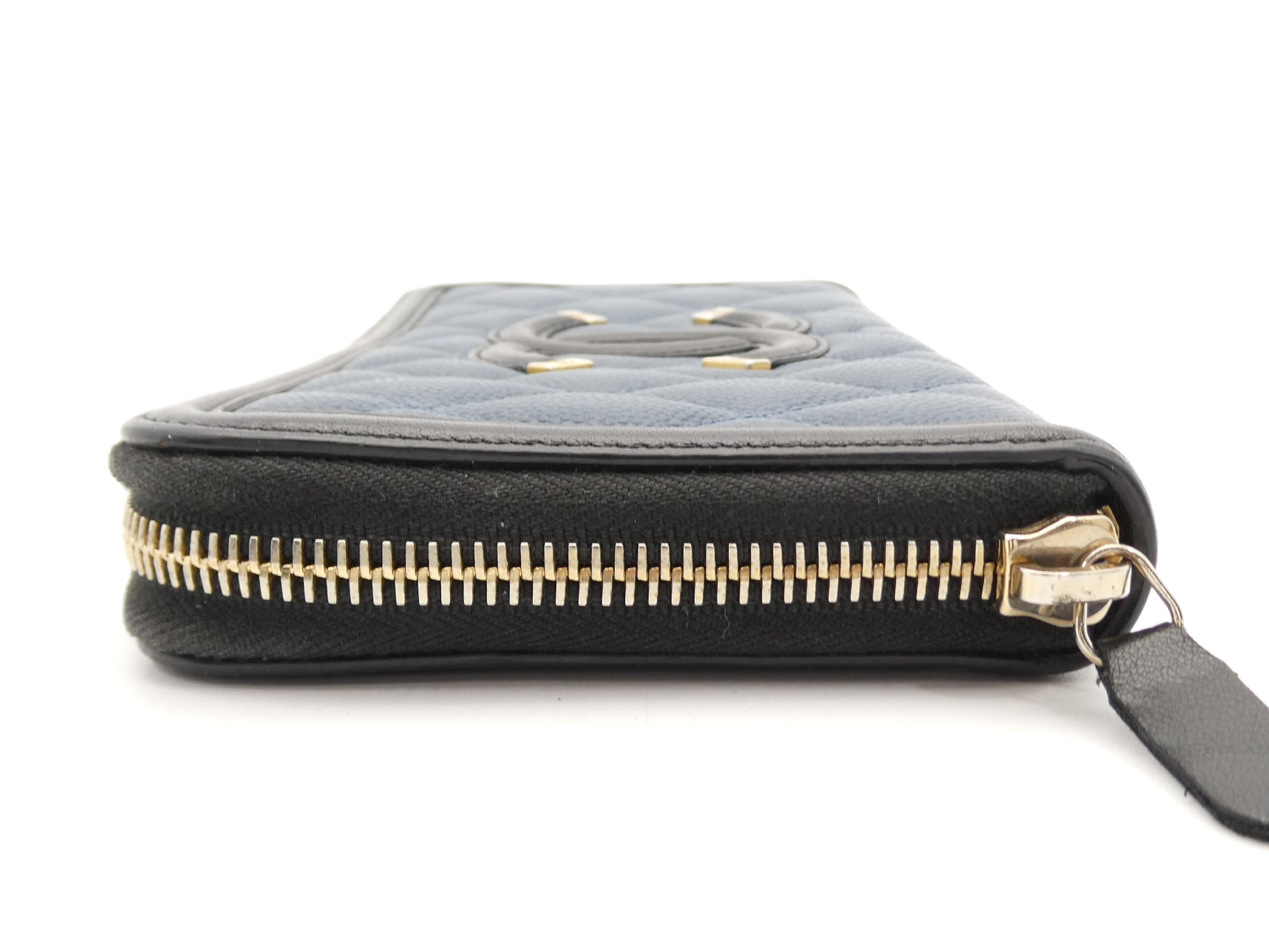 CC Filigree Matelassé Caviar Skin Wallet — view 3