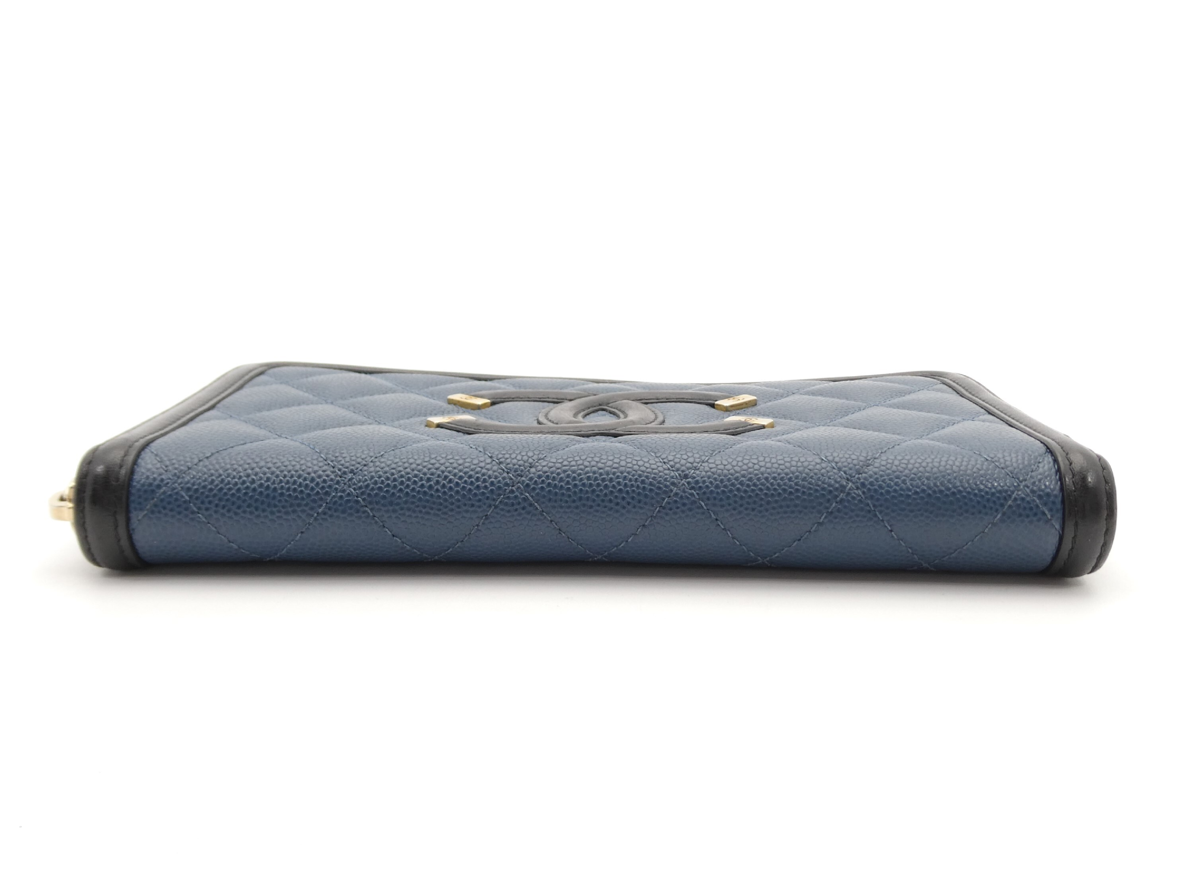CC Filigree Matelassé Caviar Skin Wallet — view 5