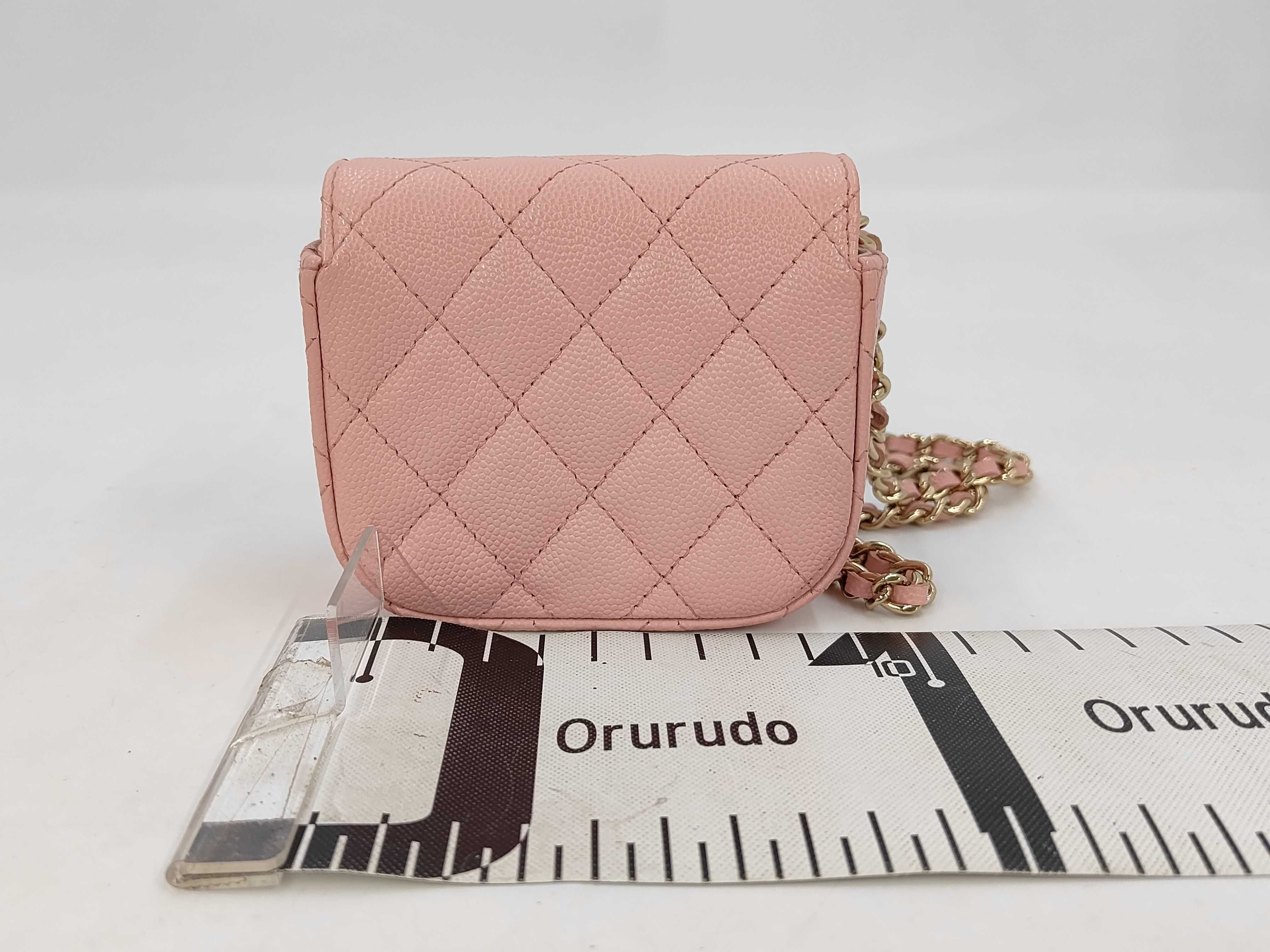 Caviar Skin Clutch Chain Pouch, Series 31, Matelassé Shoulder Bag, AP2475, Pink Shoulder Bag — view 2