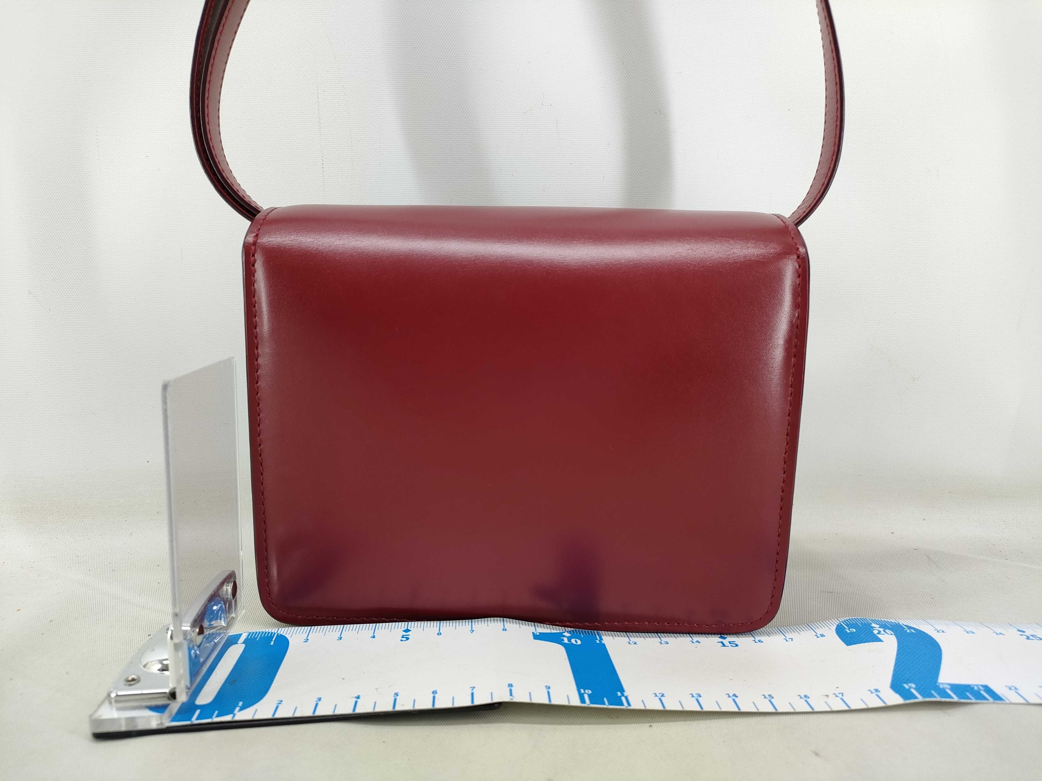 Classic Box Small Shoulder Bag, Leather, Red — view 2