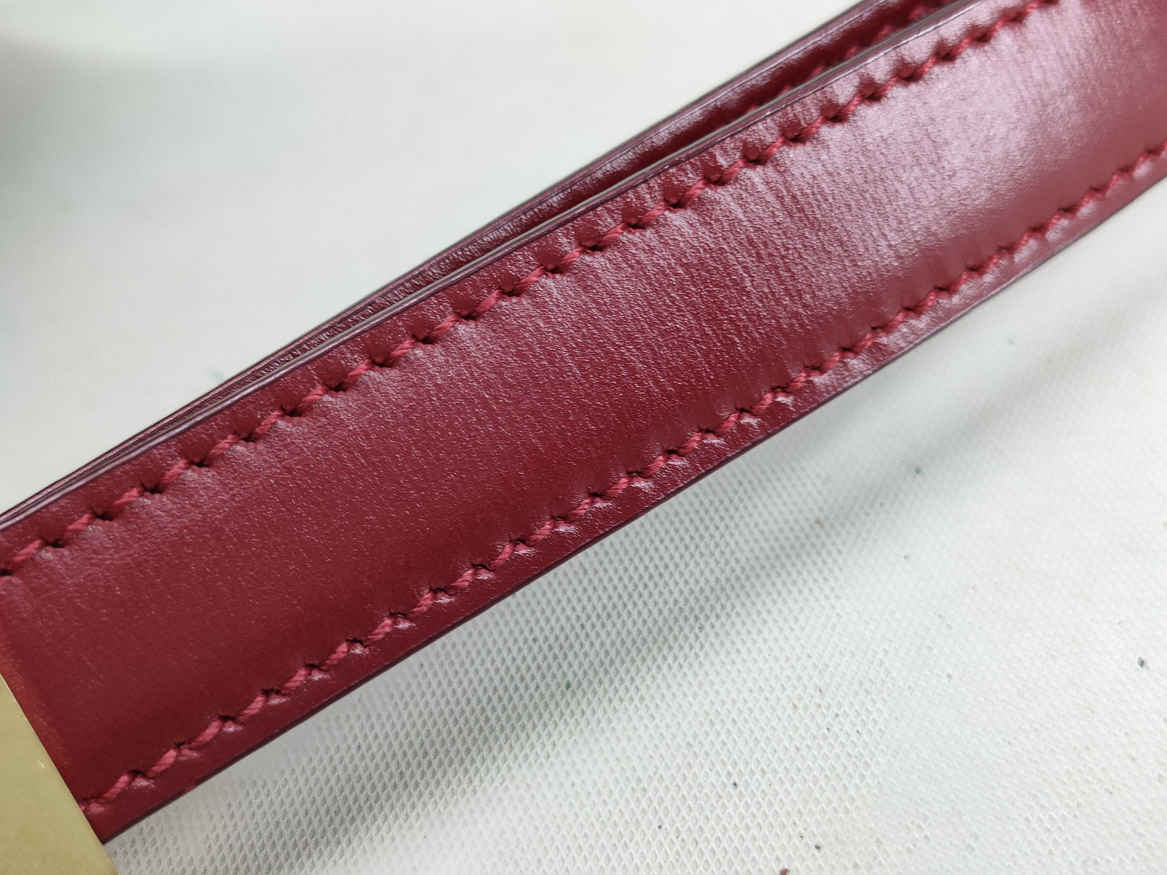 Classic Box Small Shoulder Bag, Leather, Red — view 14