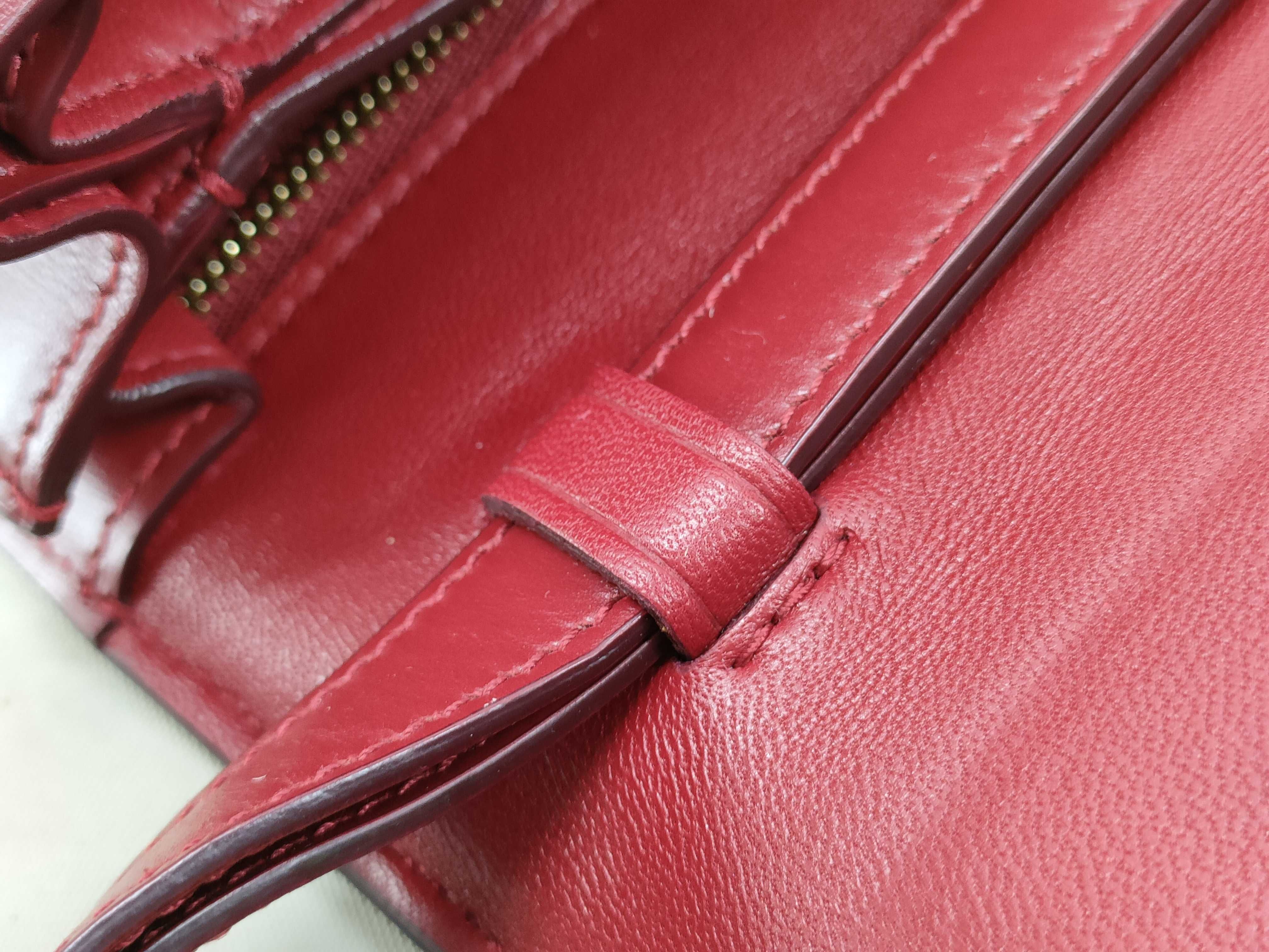 Classic Box Small Shoulder Bag, Leather, Red — view 15
