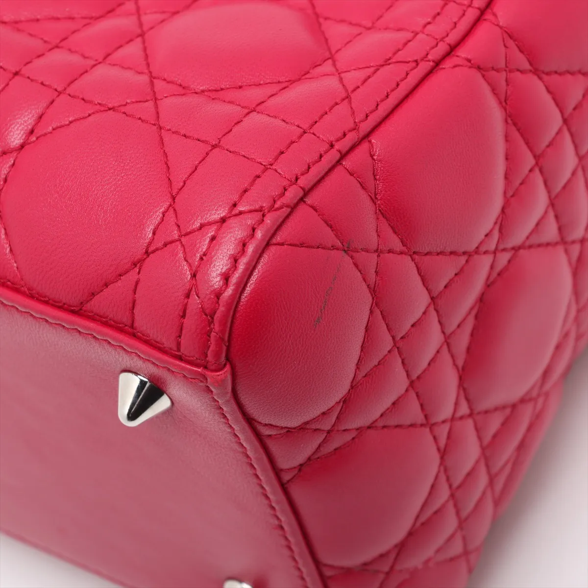 Cannage Lady Dior Leather 2WAY Handbag Red Bearer Guarantee — view 11