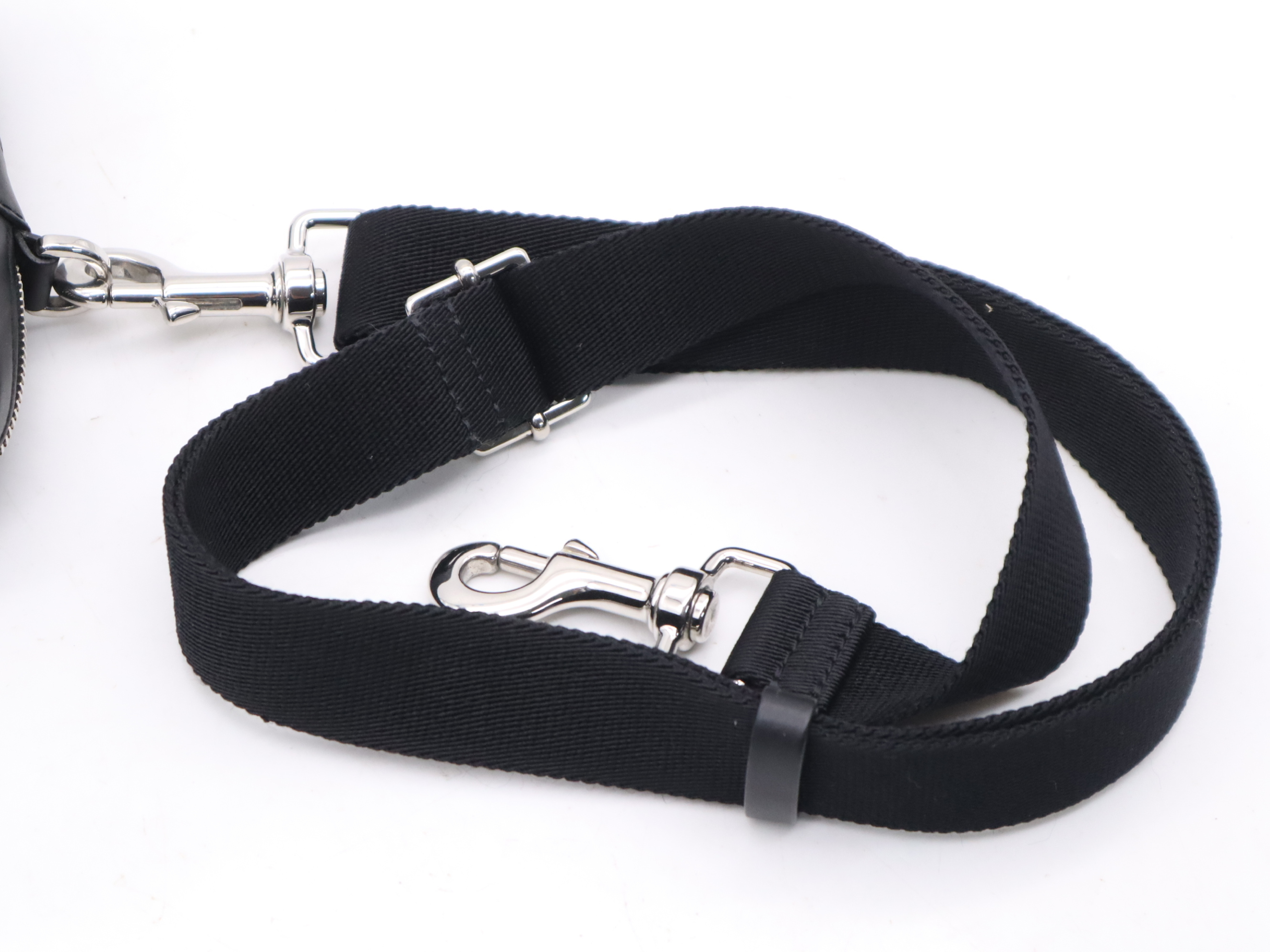 2Y2B0943WJW Calfskin Small Crossbody Shoulder Bag, Black, Silver Hardware, Includes Shoulder Strap and Dust Bag. — view 11
