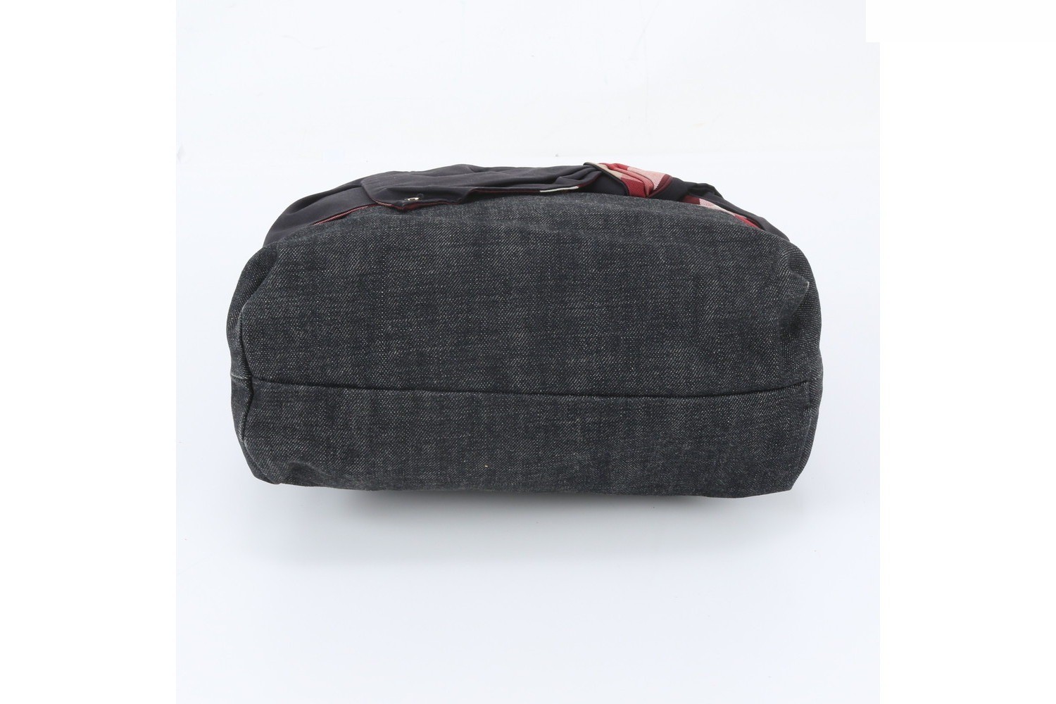Denim check ribbon shoulder bag — view 5