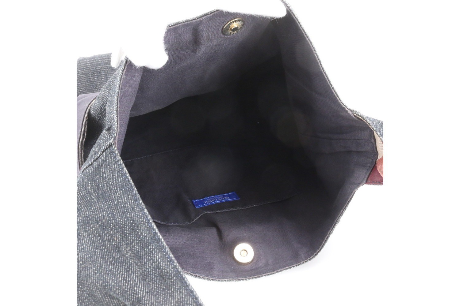 Denim check ribbon shoulder bag — view 7