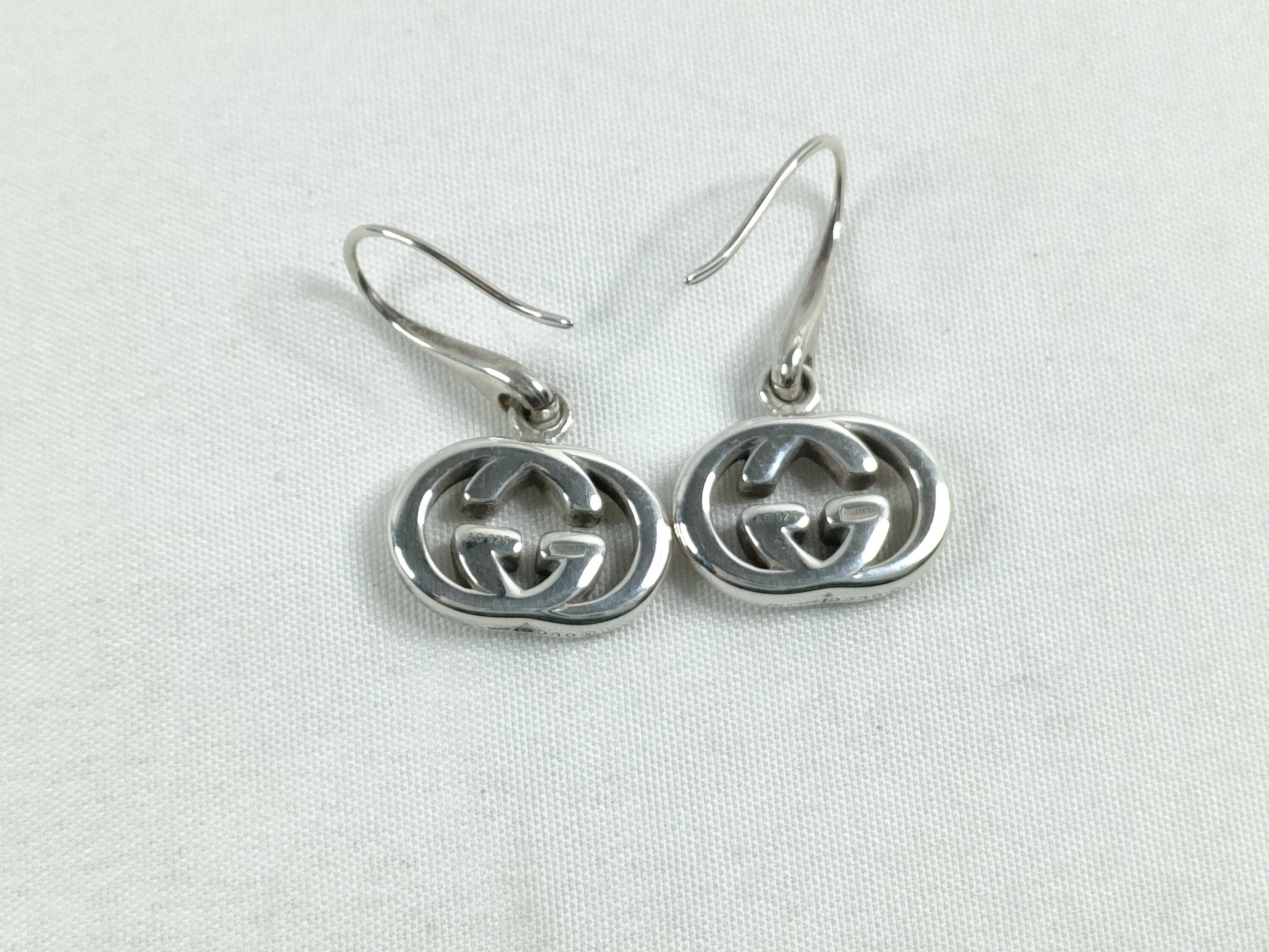 Interlocking G Silver 925 Earrings — view 2