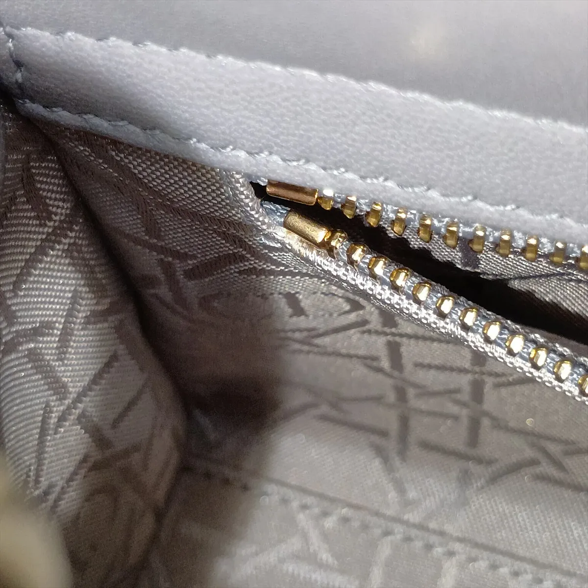 Cannage Lady Dior Mini Leather 2-Way Handbag, Gray, Unsigned Guarantee Card — view 13