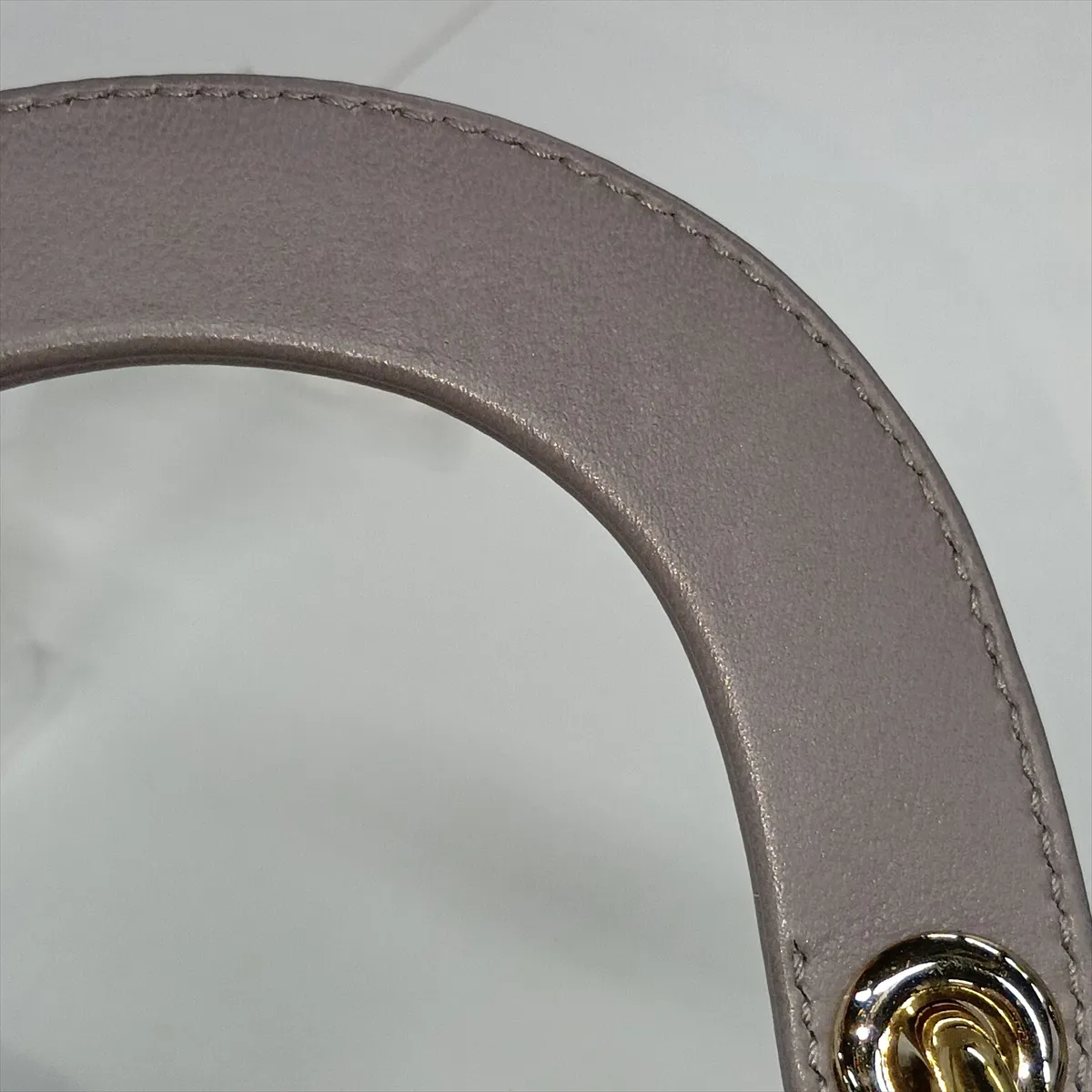 Cannage Lady Dior Mini Leather 2-Way Handbag, Gray, Unsigned Guarantee Card — view 15