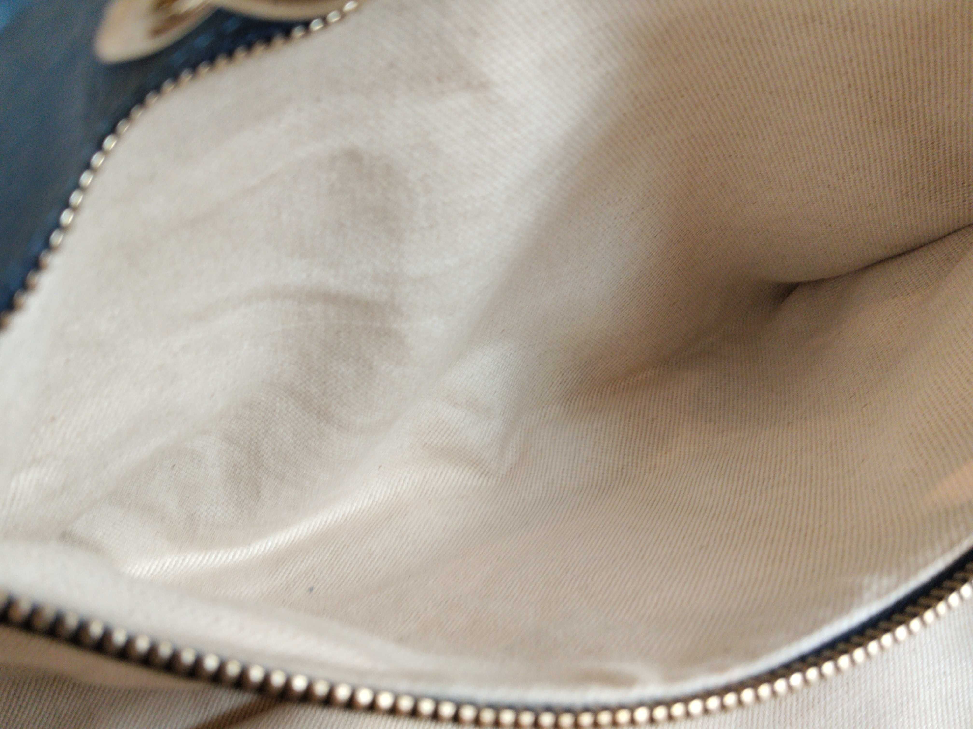 Bamboo Leather Handbag, Navy, 323660 (Handbag) — view 11