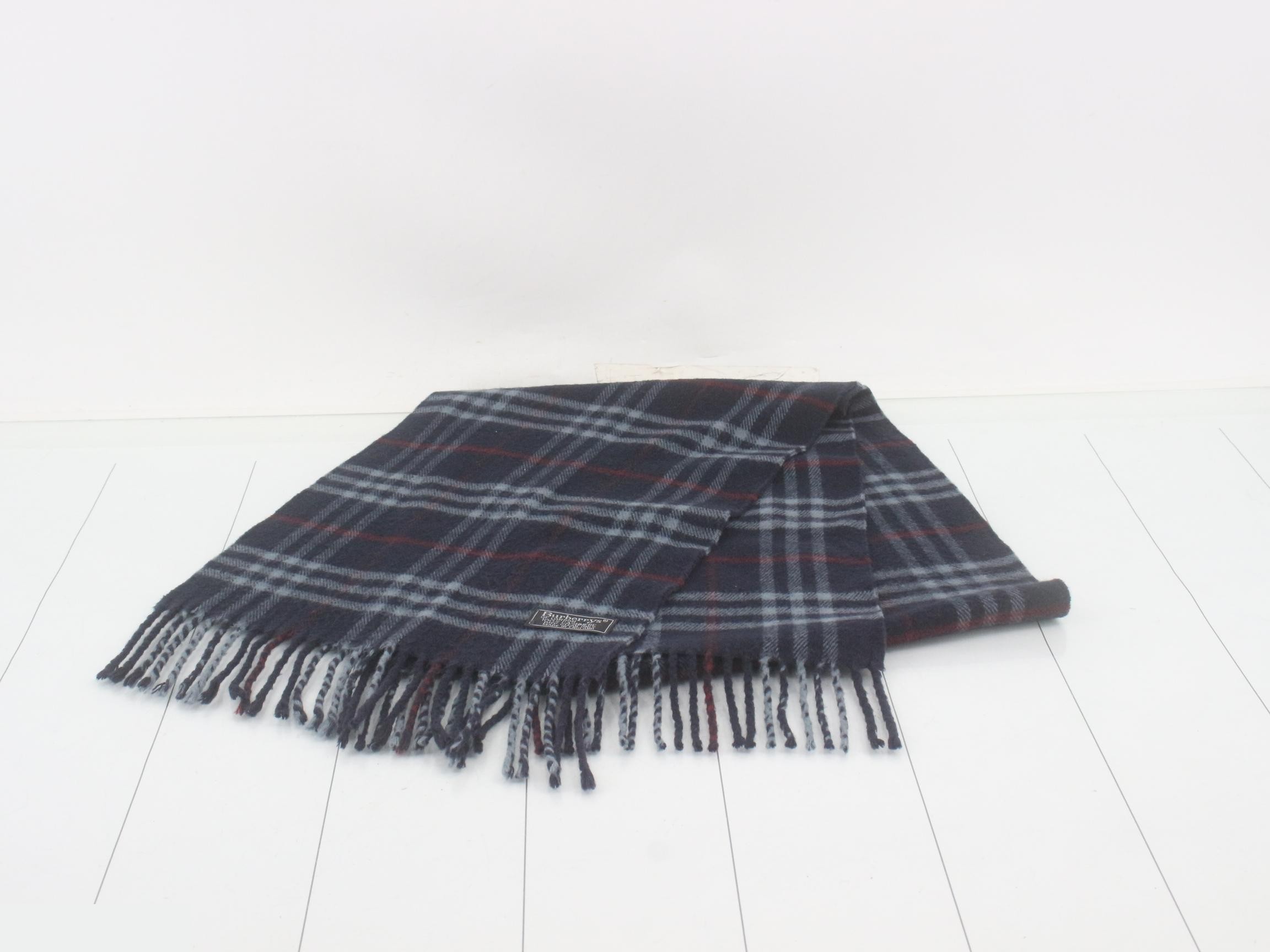 Scarf, Nova Check pattern, navy — view 2