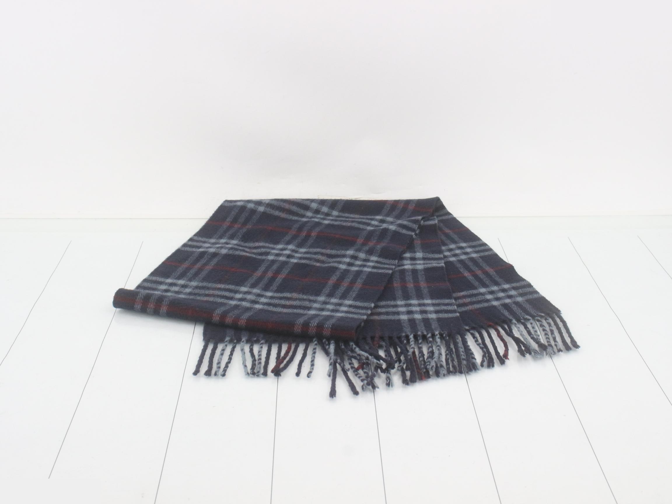 Scarf, Nova Check pattern, navy — view 3