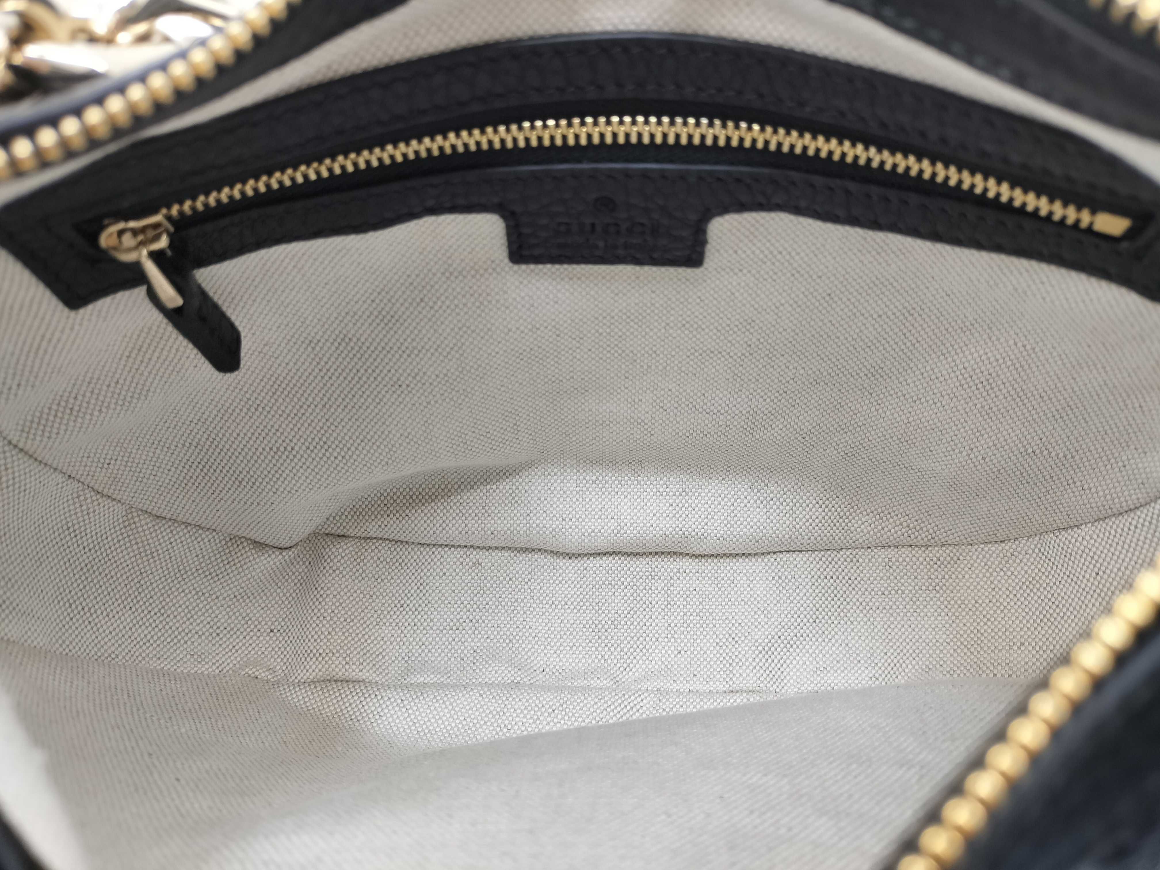 GG Emblem Chain Shoulder Bag, Leather, Black, 815409, Shoulder Strap, Dust Bag x2, Instruction Manual, Original Box. — view 11