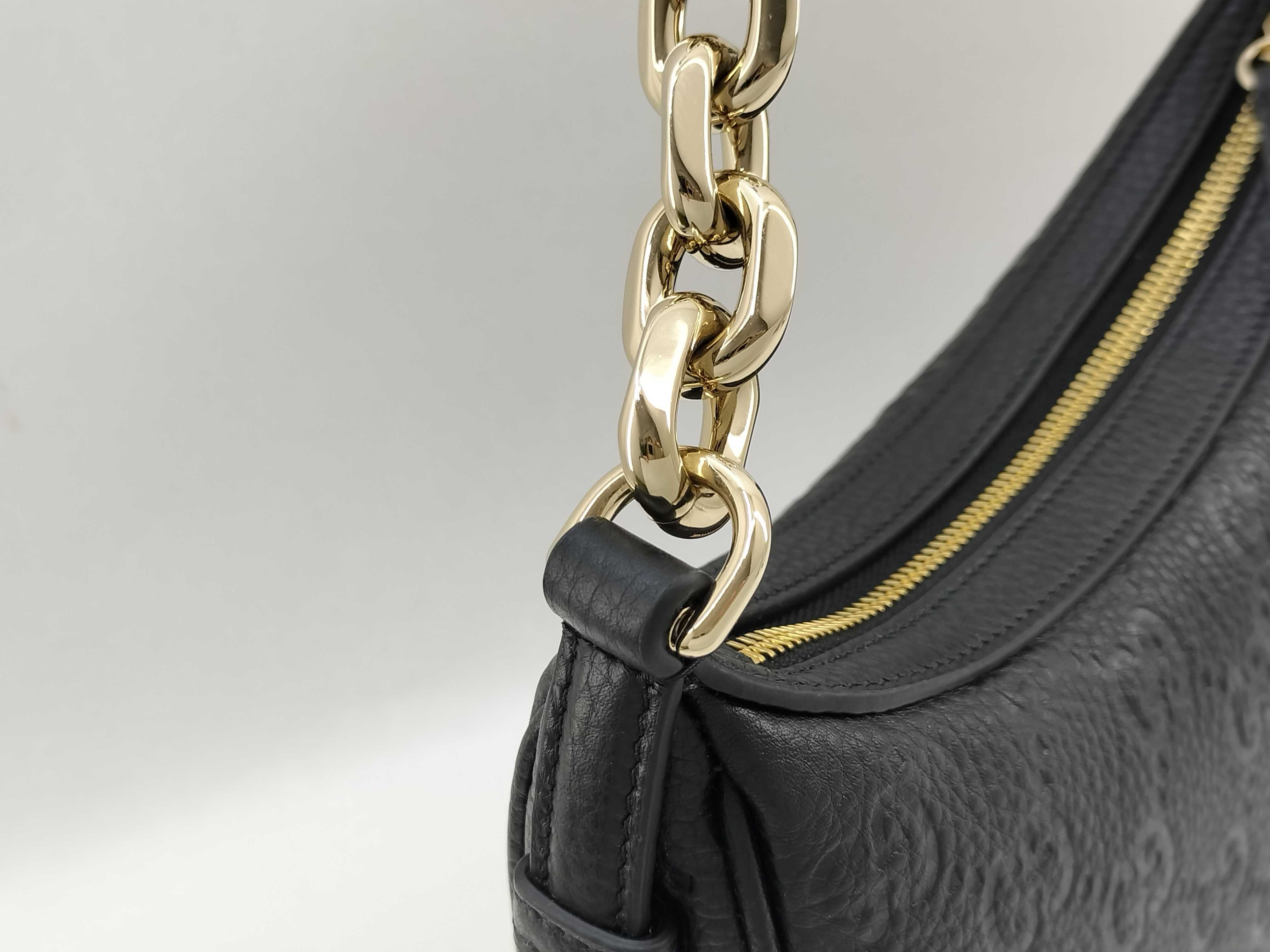 GG Emblem Chain Shoulder Bag, Leather, Black, 815409, Shoulder Strap, Dust Bag x2, Instruction Manual, Original Box. — view 3