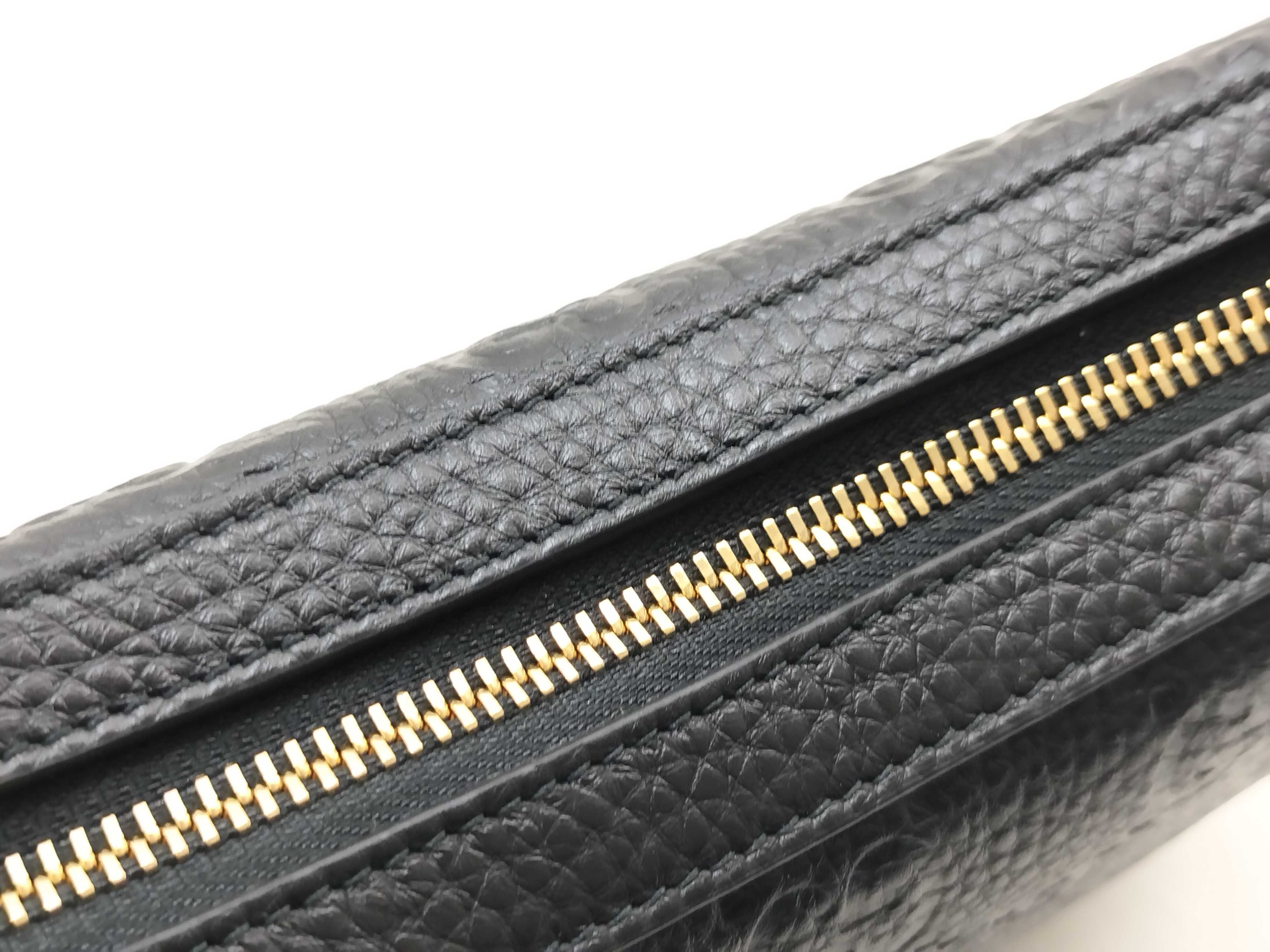 GG Emblem Chain Shoulder Bag, Leather, Black, 815409, Shoulder Strap, Dust Bag x2, Instruction Manual, Original Box. — view 9
