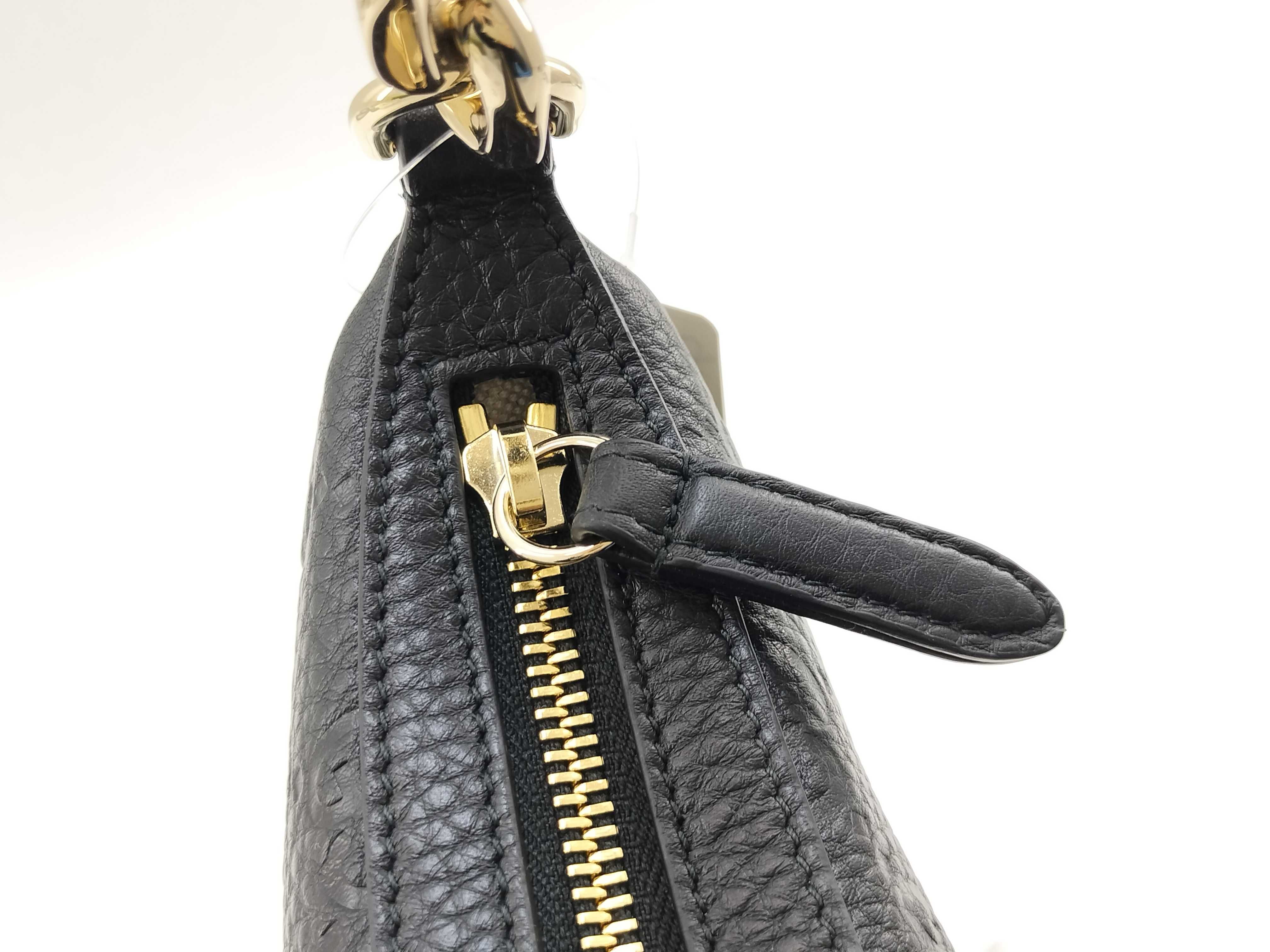 GG Emblem Chain Shoulder Bag, Leather, Black, 815409, Shoulder Strap, Dust Bag x2, Instruction Manual, Original Box. — view 10