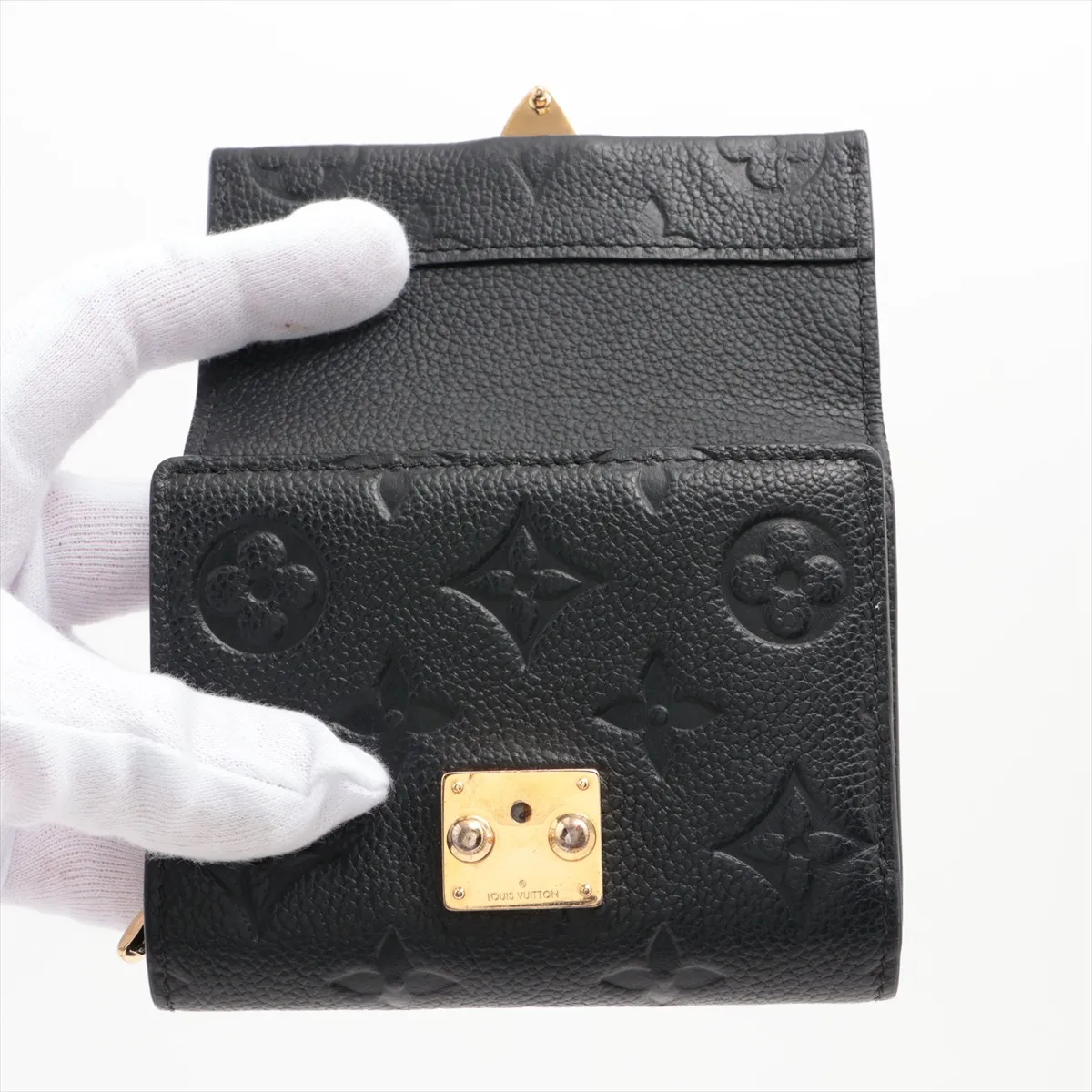 Monogram Empreinte Portefeuille Metis Compact M80880 Noir Compact Wallet RFID Reactive — view 3